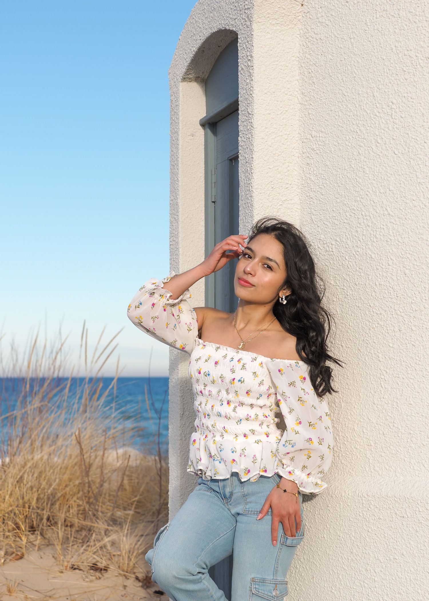 Senior photo shoot - Empire, Lake Michigan beach, Trudy Galla Photography