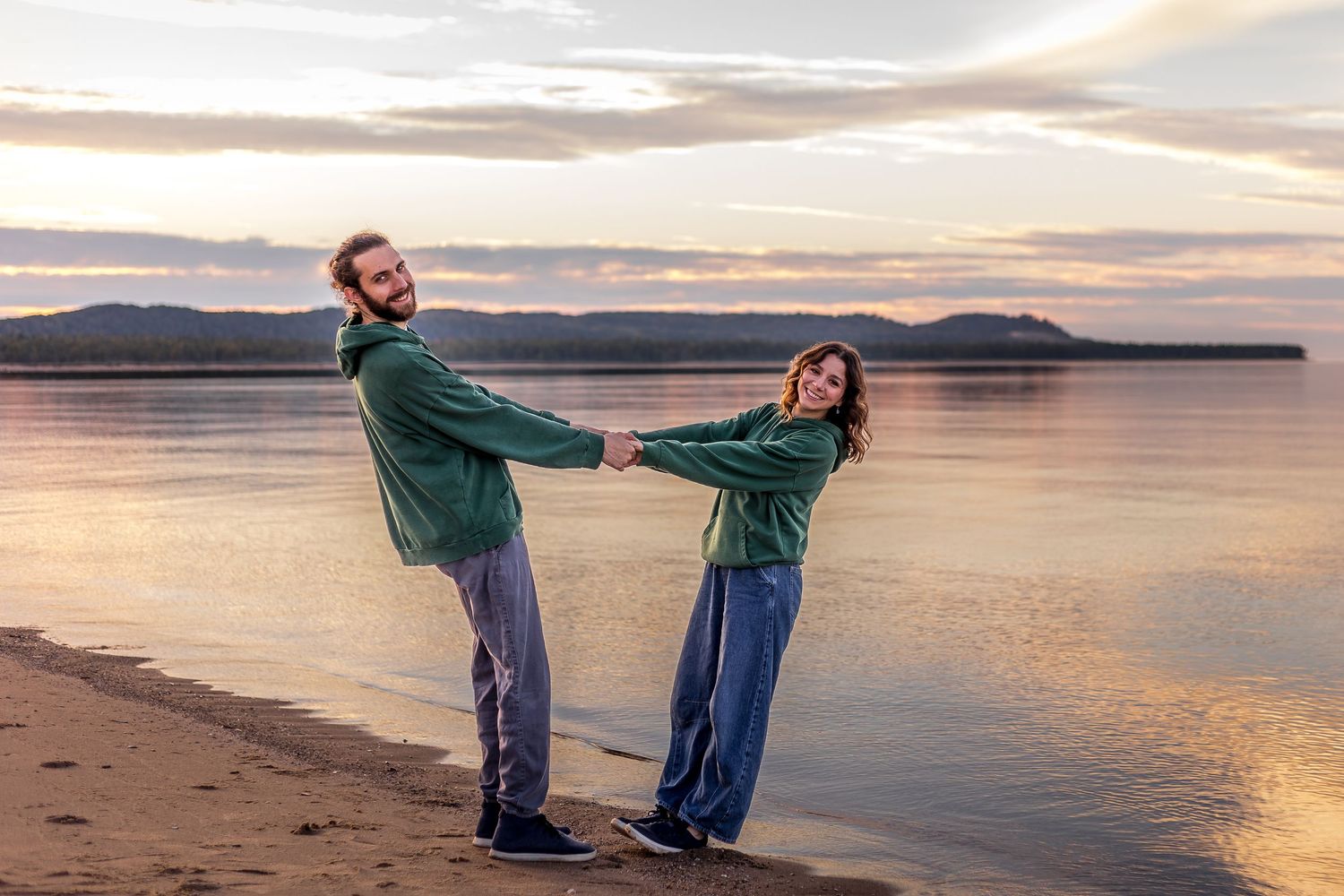 Engagement Photos - Lake Michigan, Trudy Galla Photography