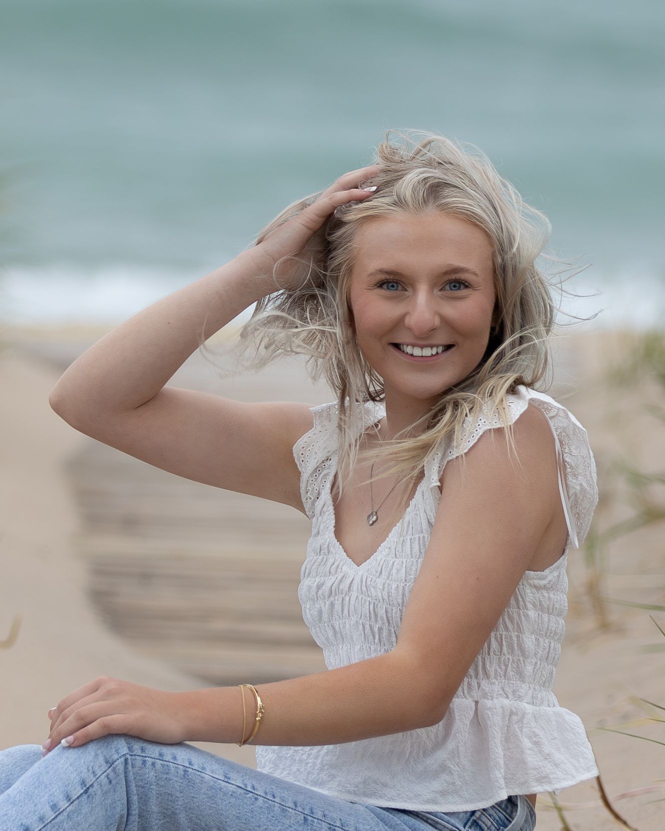 Trudy Galla Photography - Senior Photo shoot - Lake Michigan/Glen Haven.