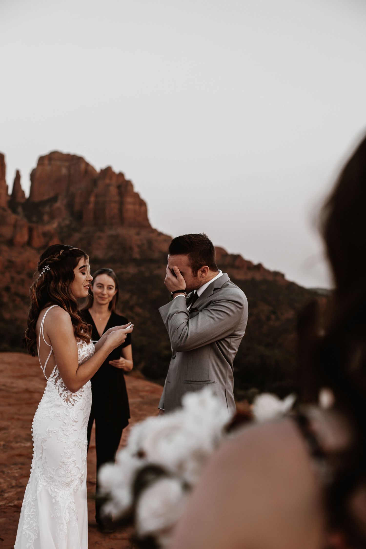 Sedona Arizona elopement photographer documenting intimate celebration