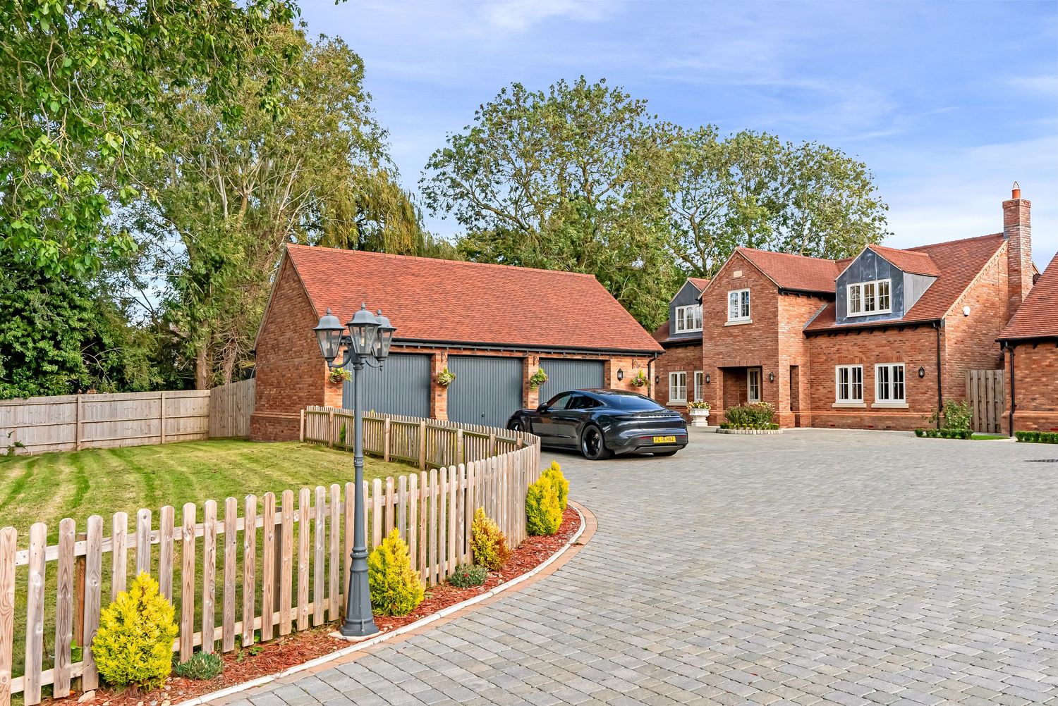 Professional estate agency photography showing a residential street view.