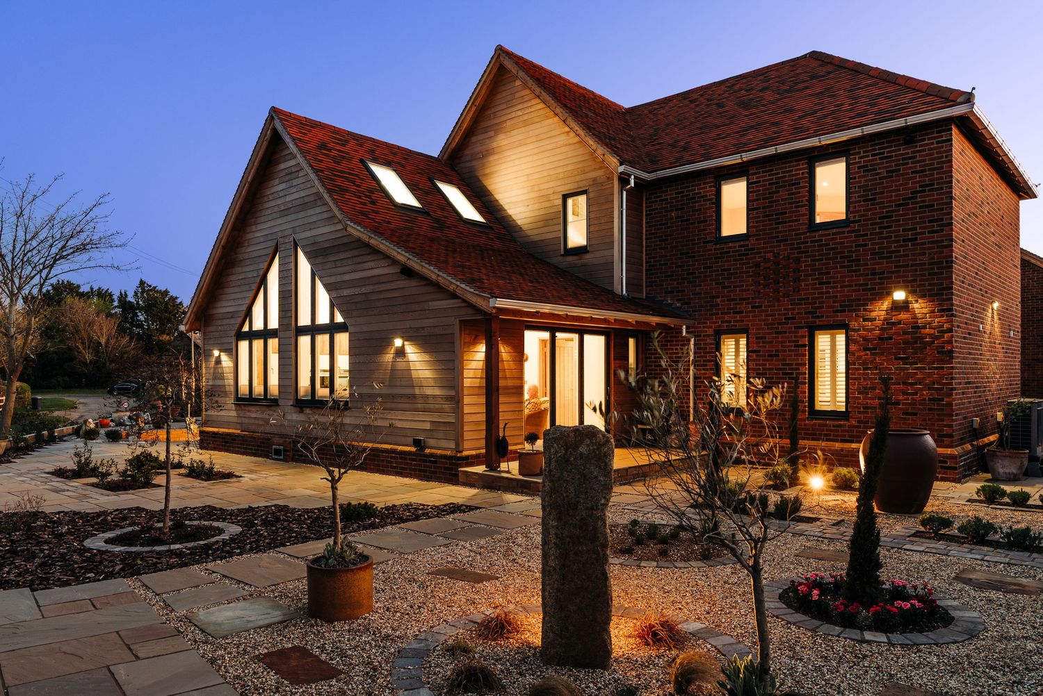 Twilight property photography for estate agents in Caxton and St Ives.