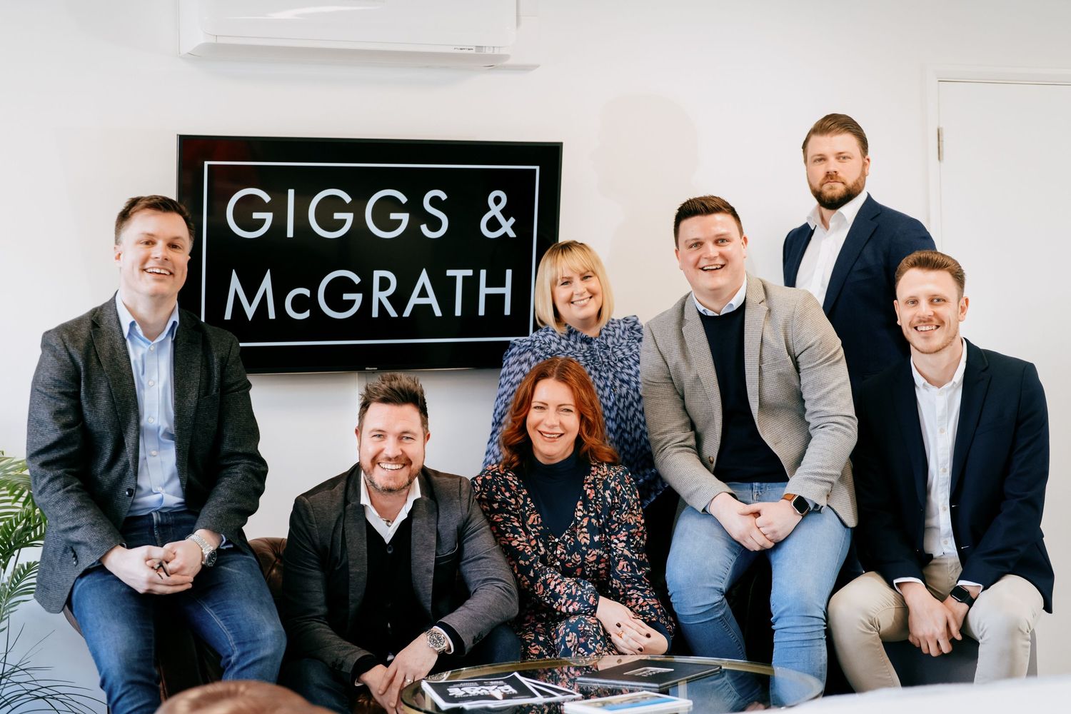 Corporate team group photo for Giggs & McGrath at their Cambridgeshire office.