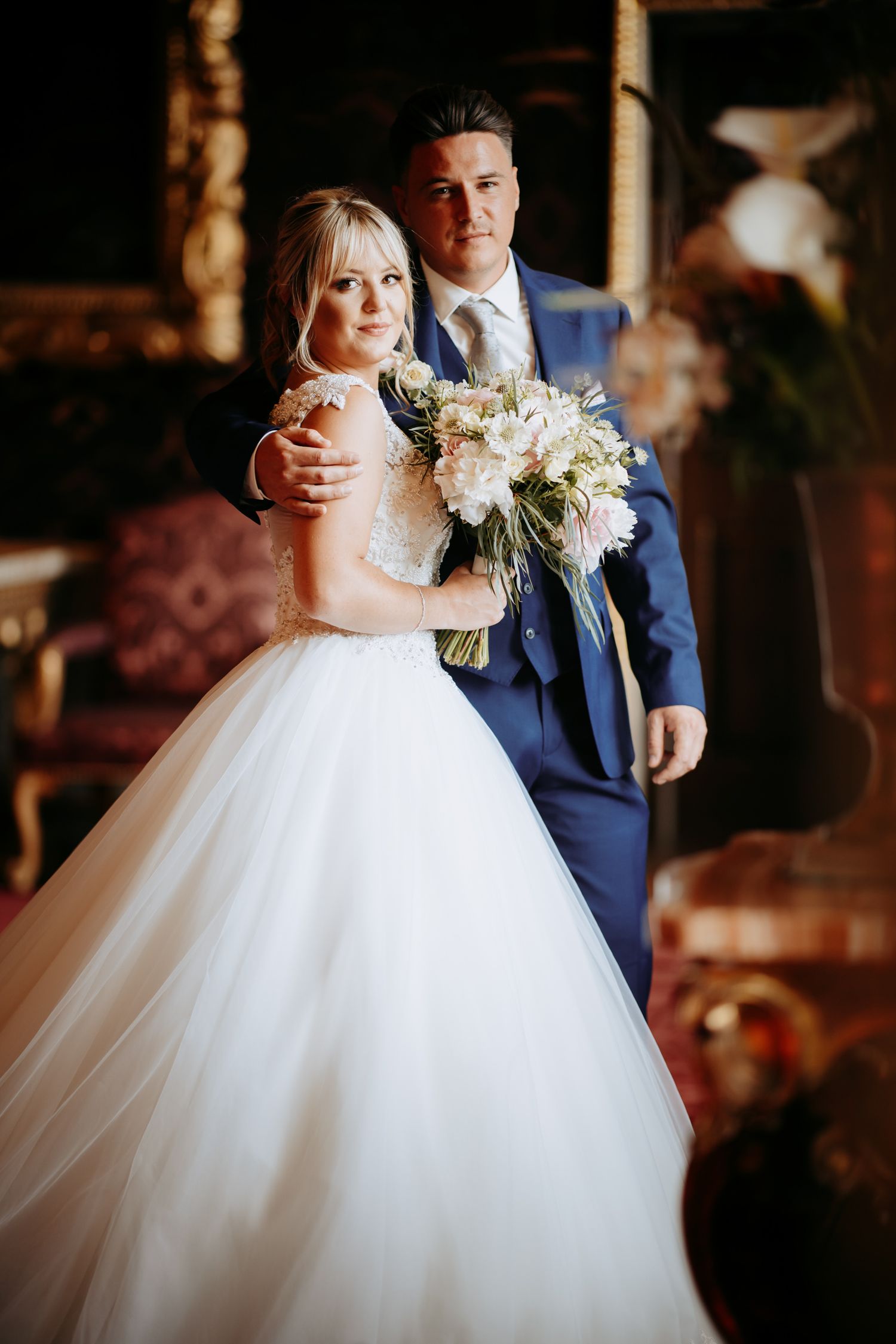 A classic and elegant bridal portrait at a Newmarket wedding venue.