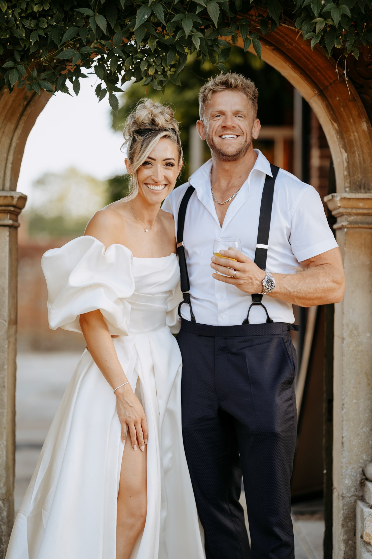 Relaxed, documentary style couple portrait session at Longstowe Hall in Cambridge.