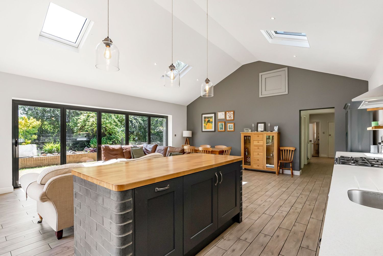 Interior design photography of a modern kitchen extension in St Ives.