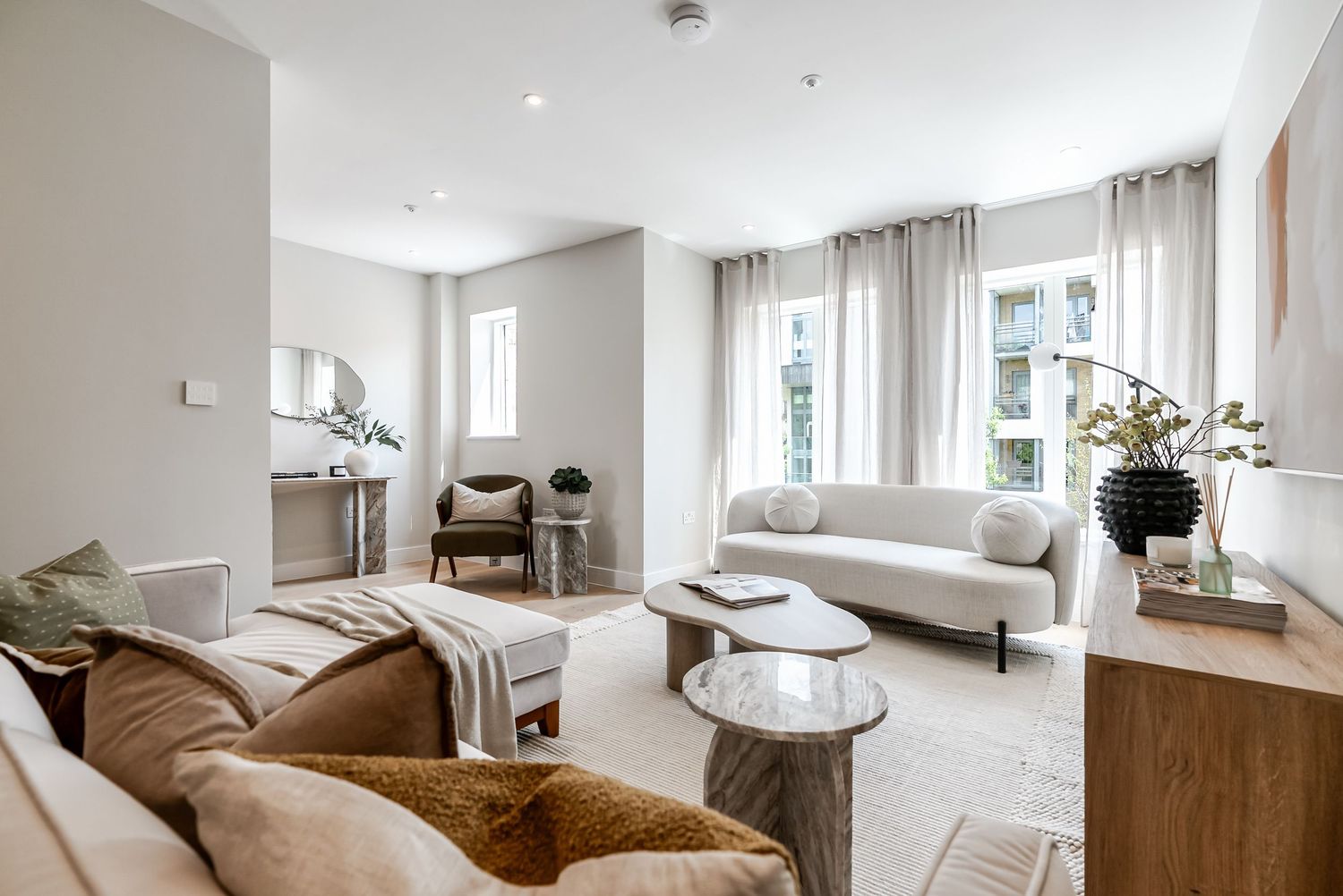 Modern apartment show home photography in Cambridge.