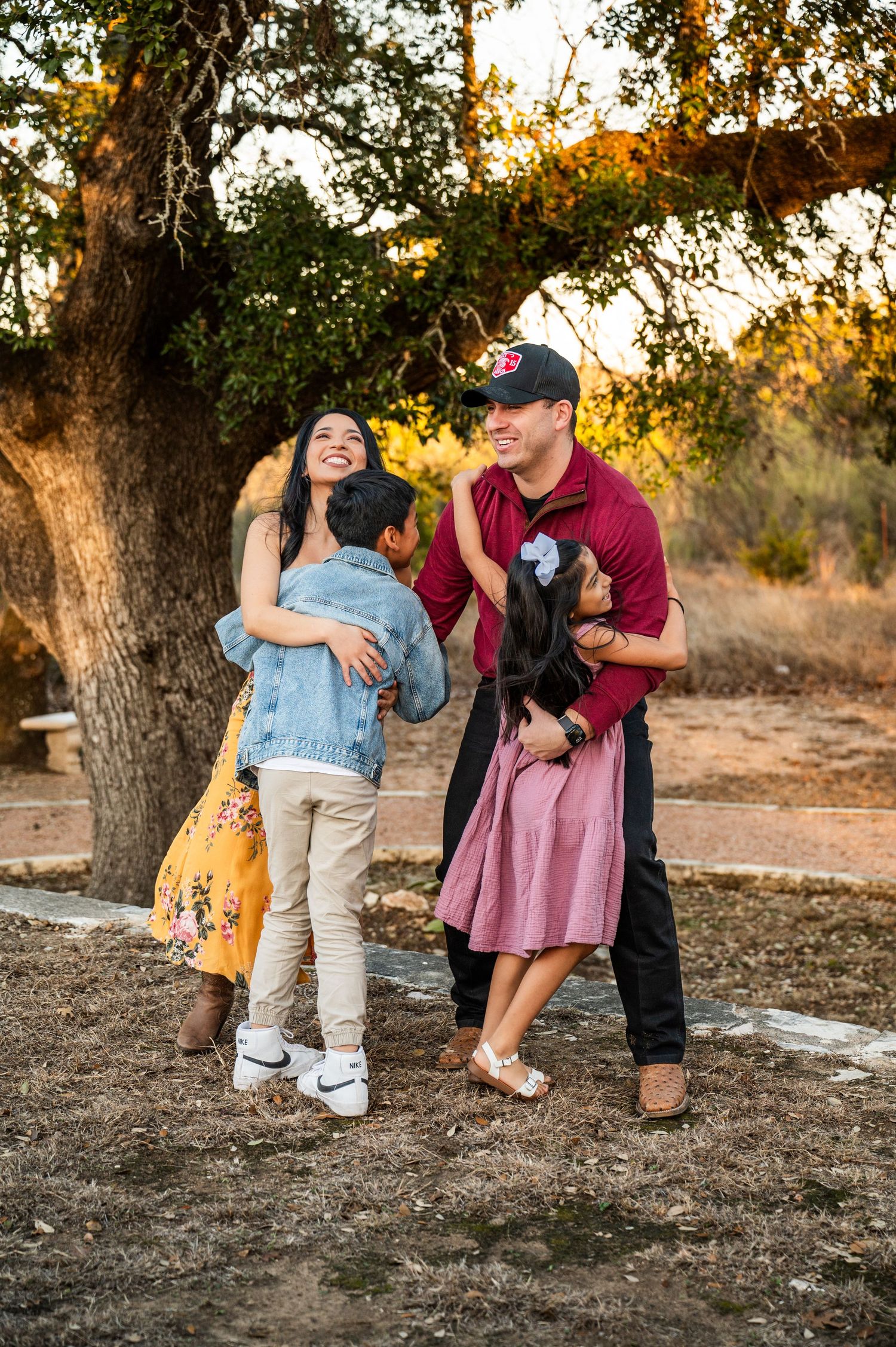Killeen TX family photography session at college ruins outdoors in Salado Texas