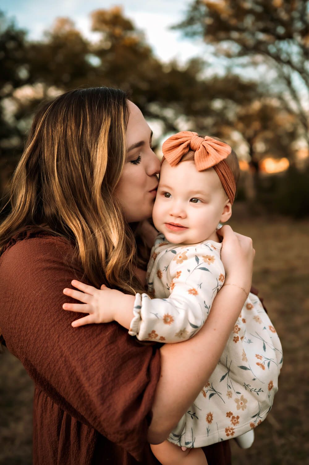 Family photography in Killeen TX during golden hour