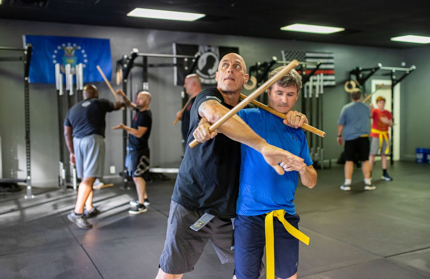 Adult Krav Maga class training at martial arts academy in Rincon, Georgia