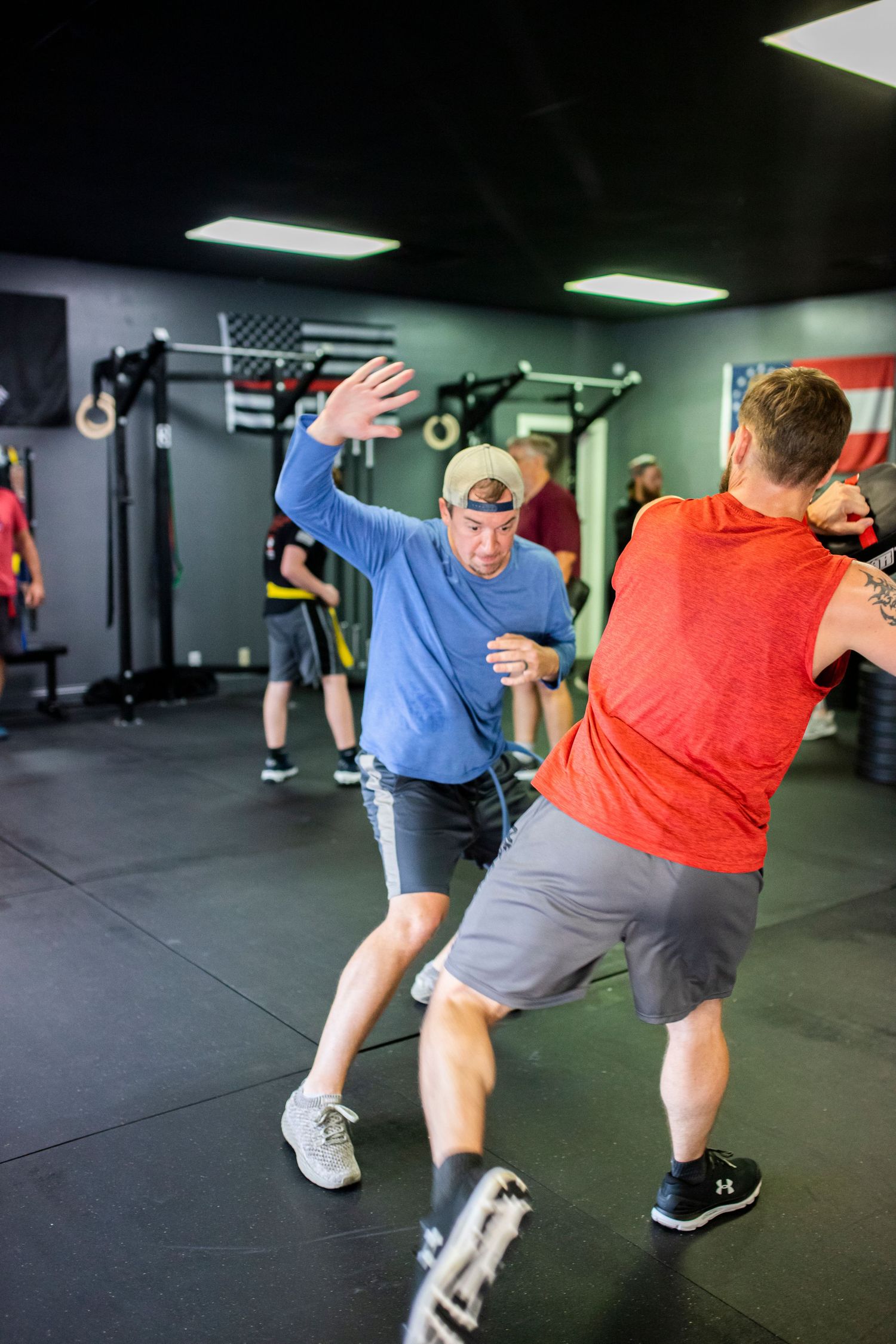 Adult Krav Maga class training at martial arts academy in Rincon, Georgia