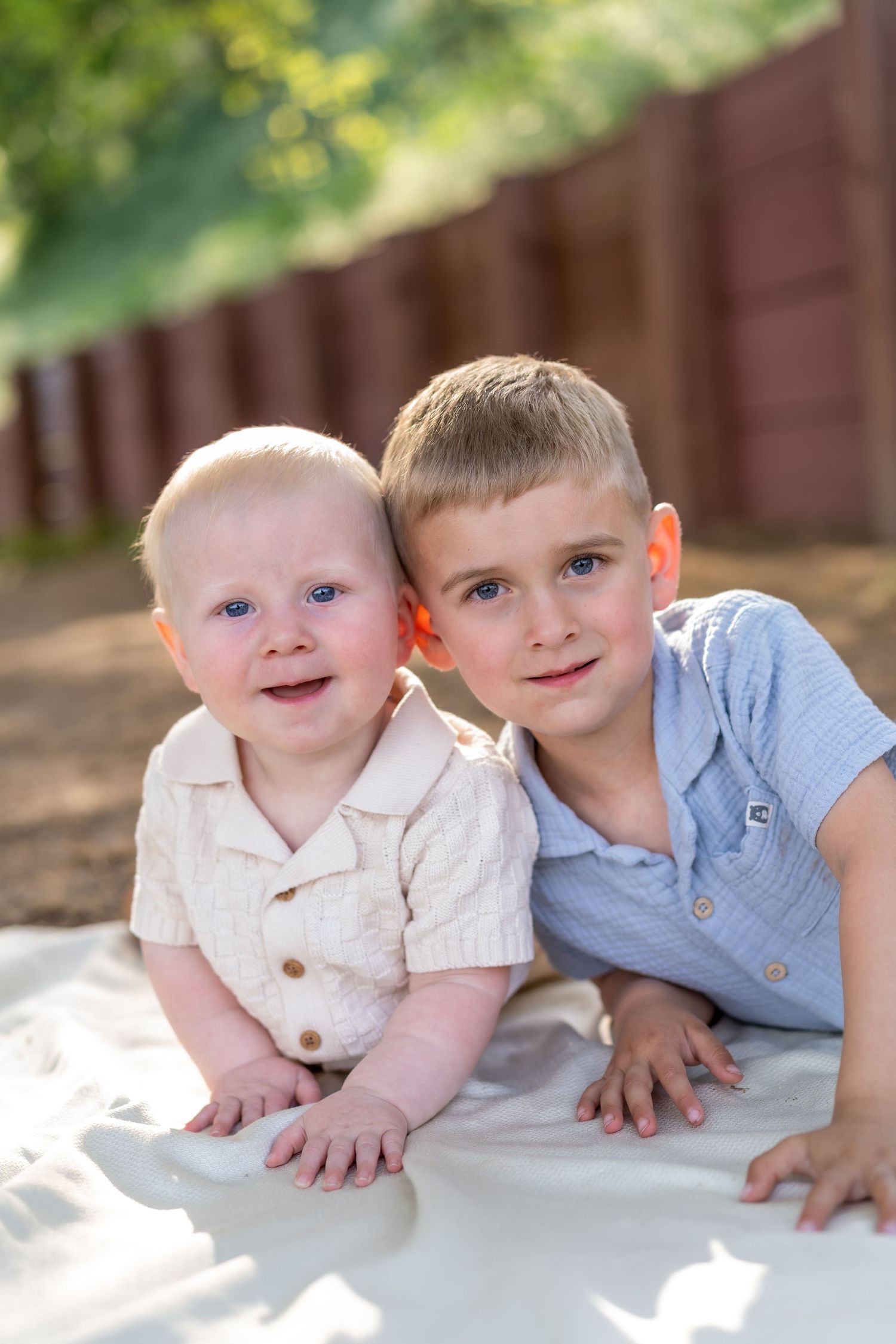portrait of young brothers