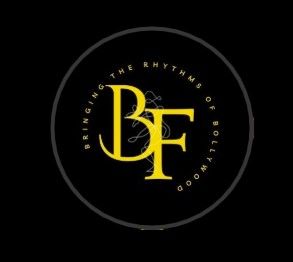 Yellow BF logo design with interlocking B and F letters on black circular background with text around perimeter.