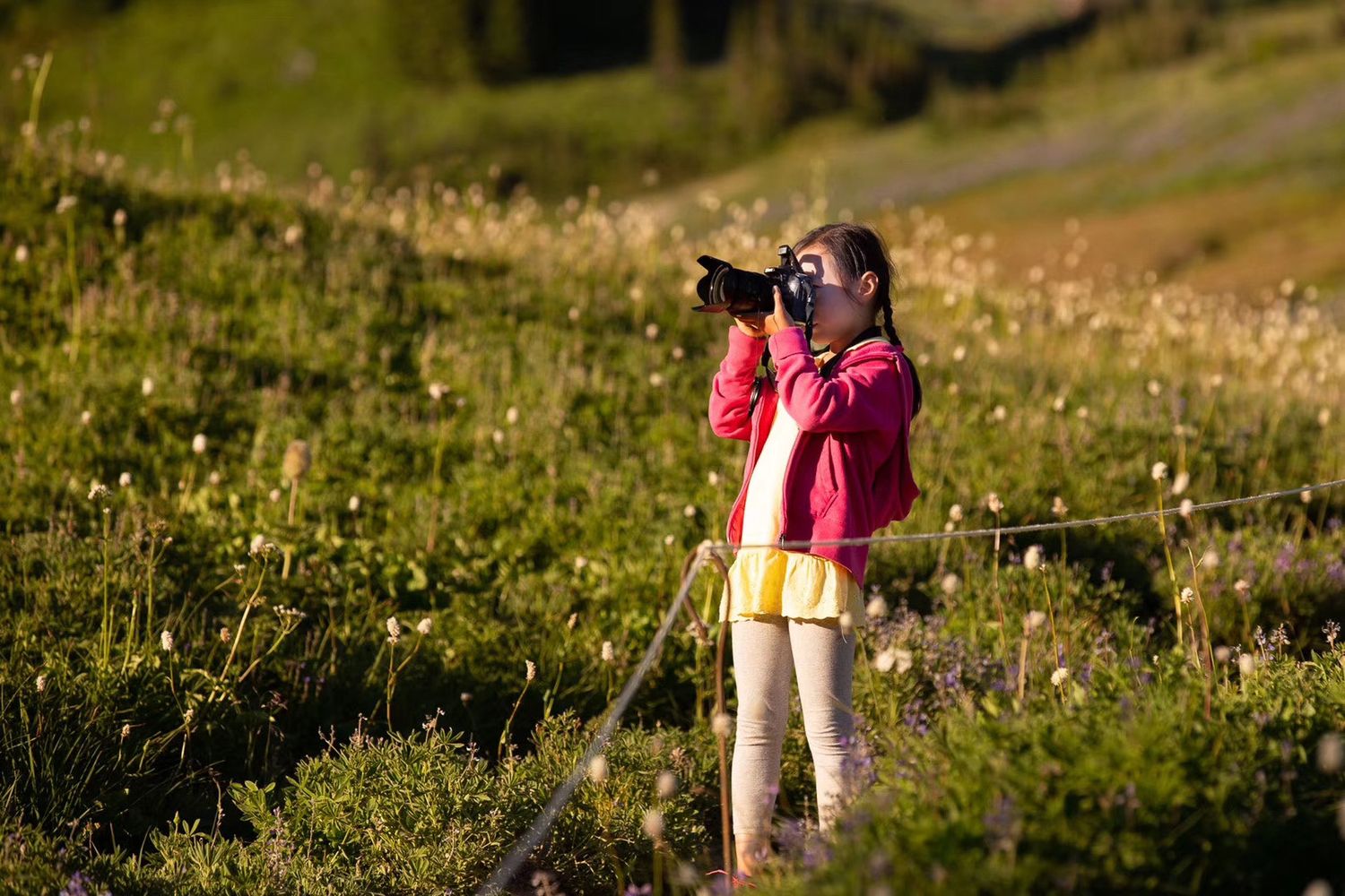 Little elementary school me taking pictures on Mount Rainier!
