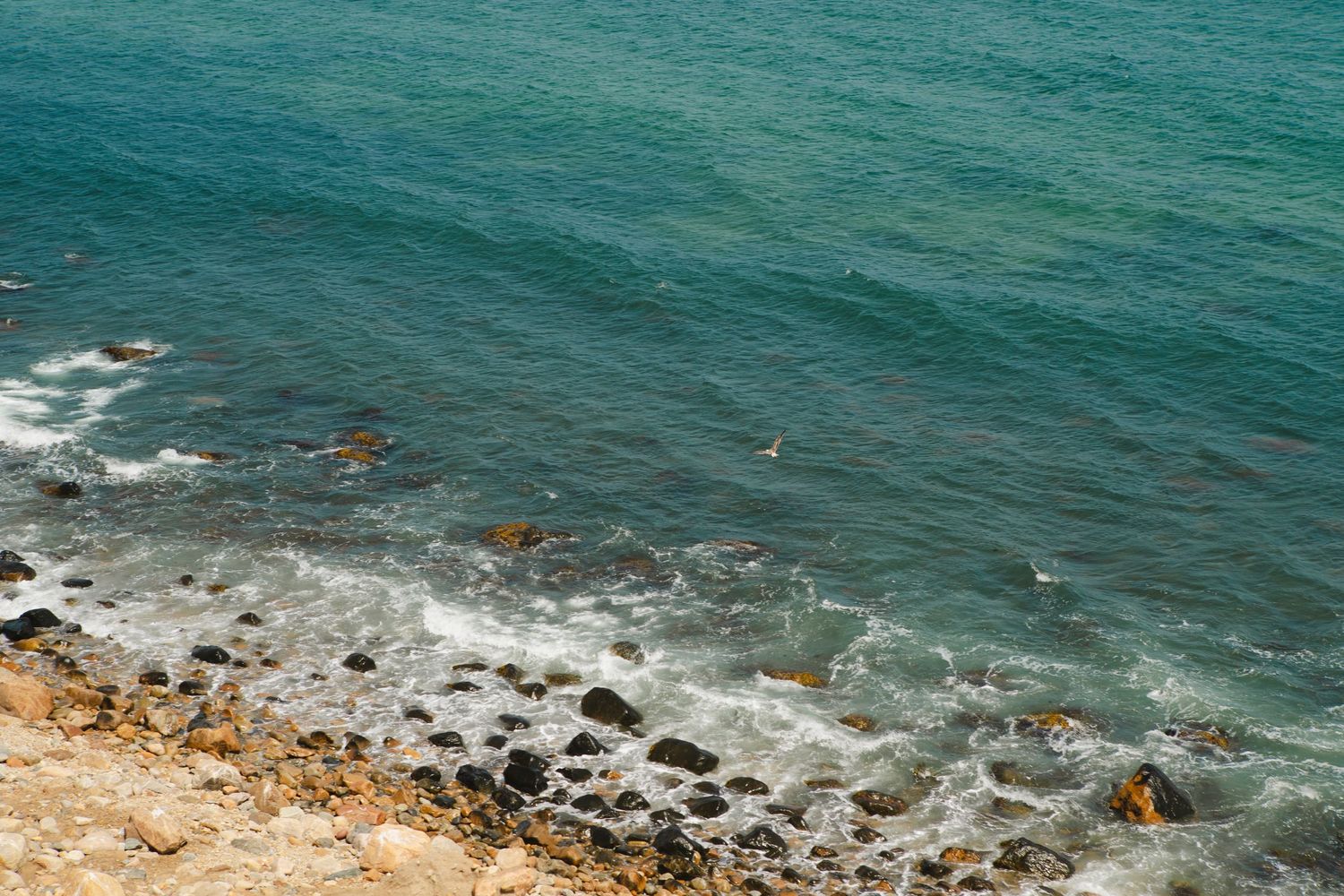 Montauk, Ocean, Green, Blue, Rocks, Nature, Landscape