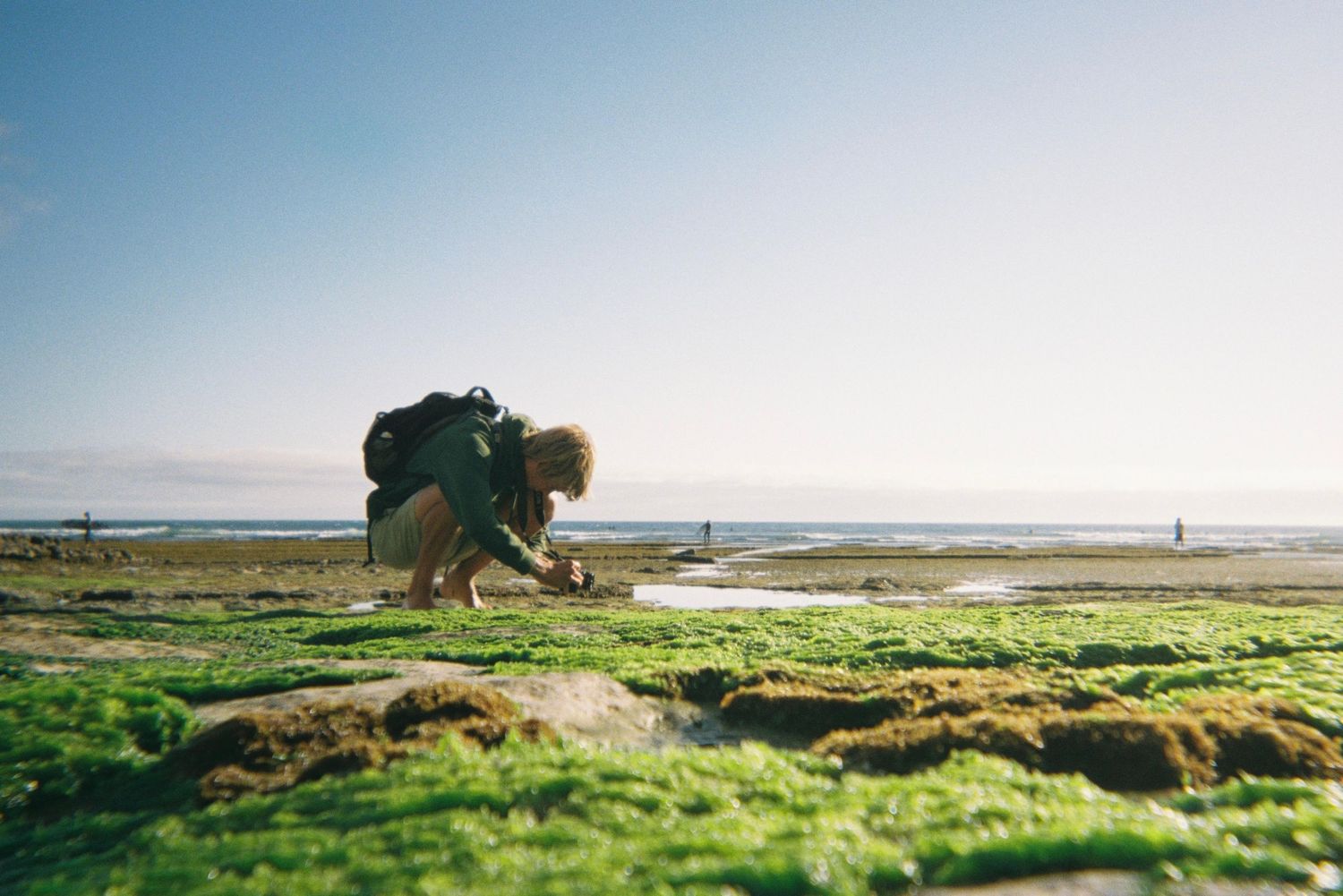 Ethan is taking a photo of the beach in Portugal