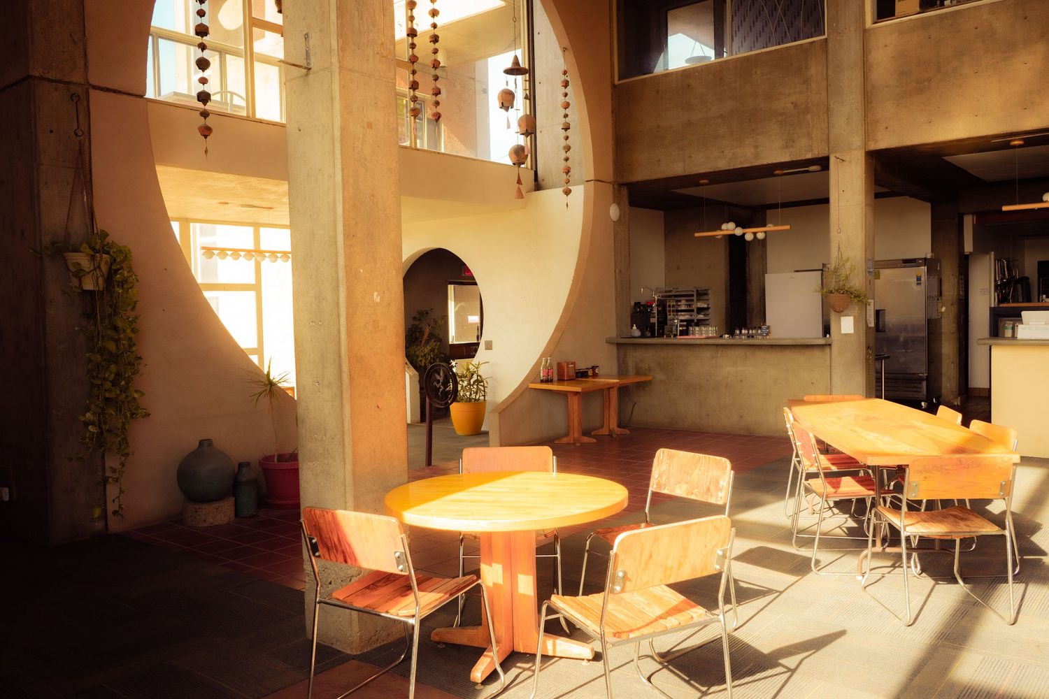 The dining area of an Arizona hotel, with natural light creating a welcoming environment.