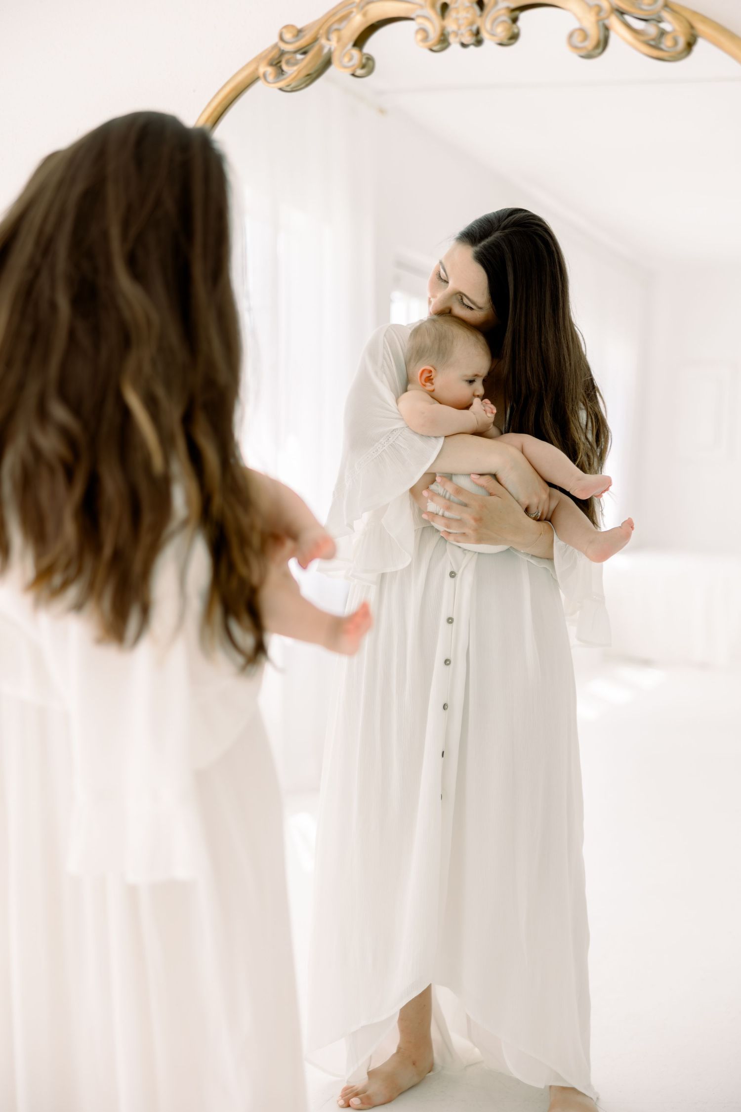 Tampa Family Photographer, Mother and Child Natural Light Studio Session, 6 month studio session,St Petersburgh, Florida Family Photographer