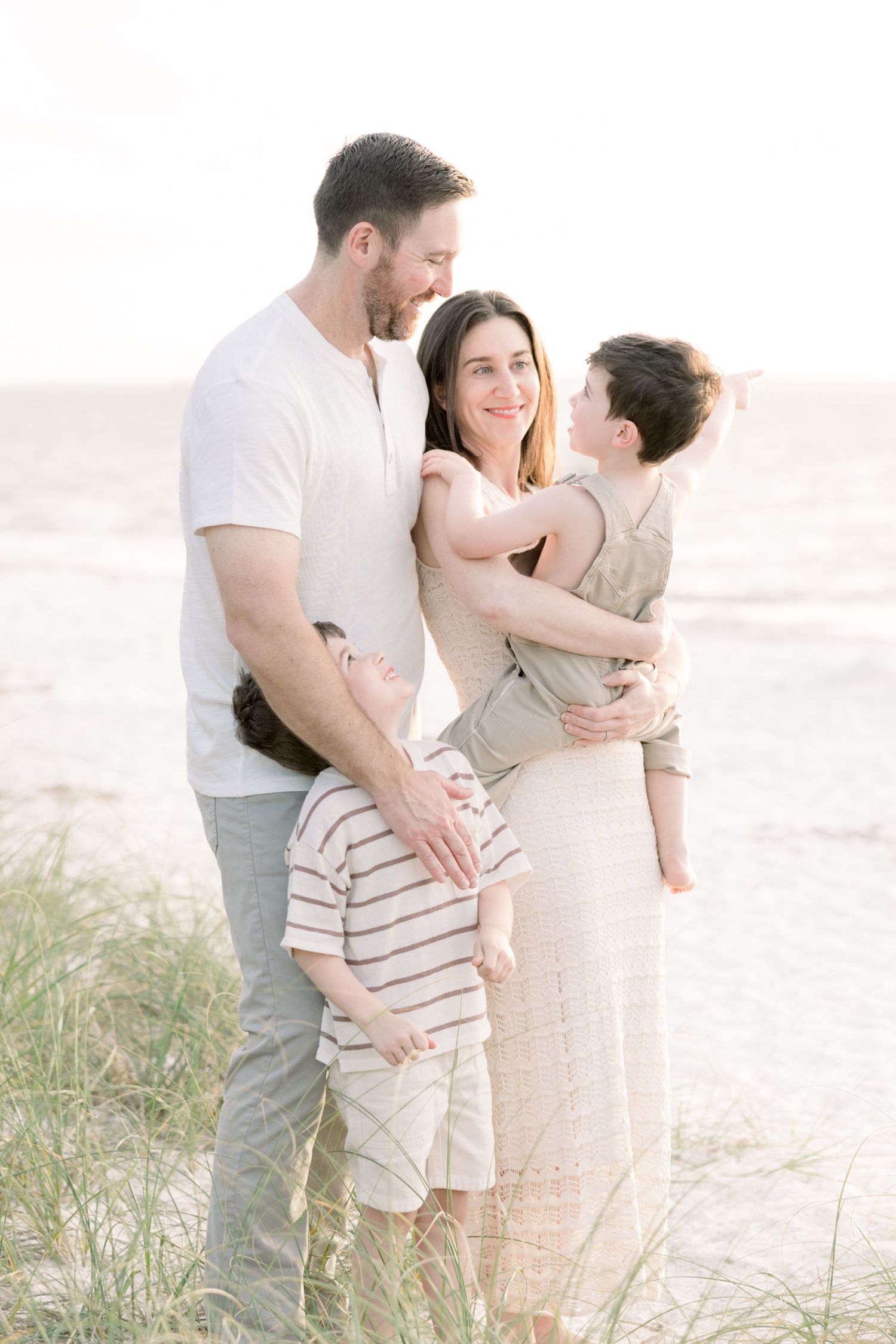 Tampa Family Photographer, Family Portrait Session on the beach, Tampa Florida, St Petersburgh Family Photographer