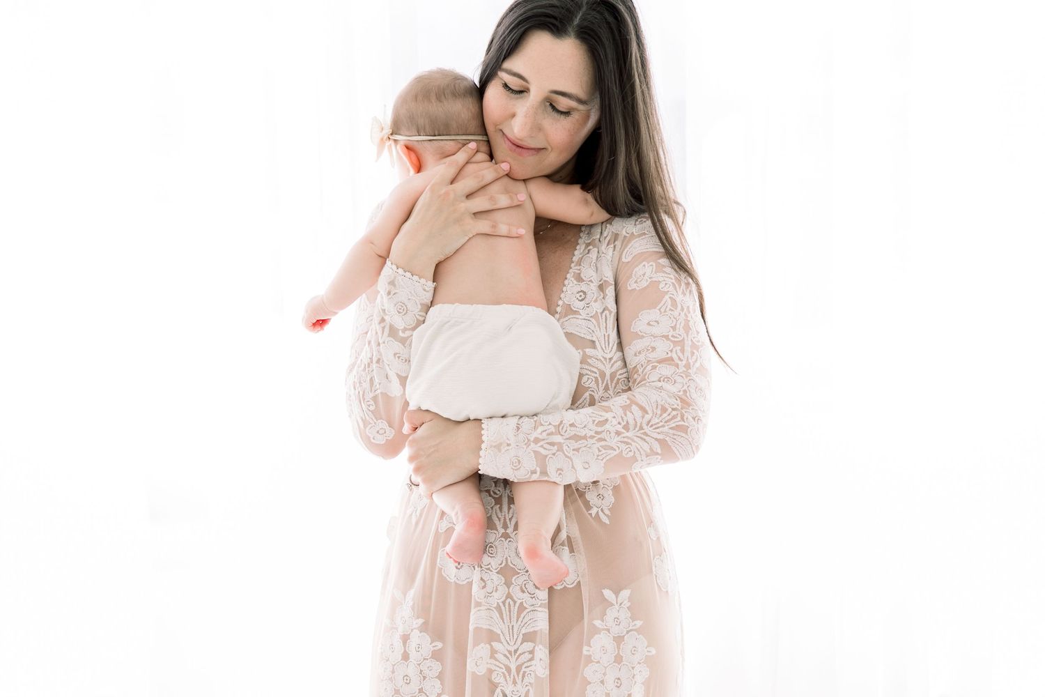 Tampa Family Photographer, Mother and Child Natural Light Studio Session, 6 month studio session,St Petersburgh, Florida Family Photographer
