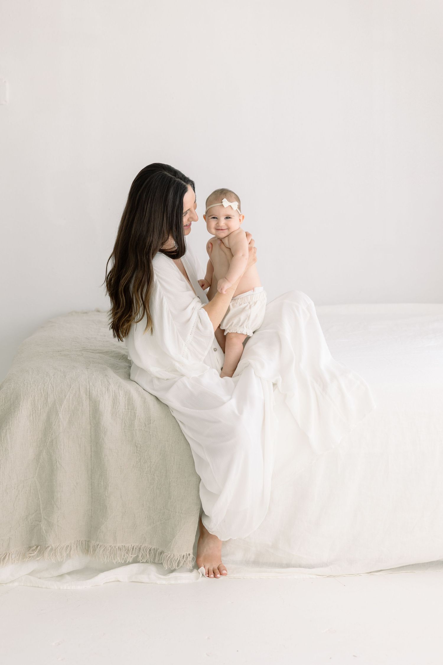 Tampa Family Photographer, Mother and Child Natural Light Studio Session, 6 month studio session,St Petersburgh, Florida Family Photographer