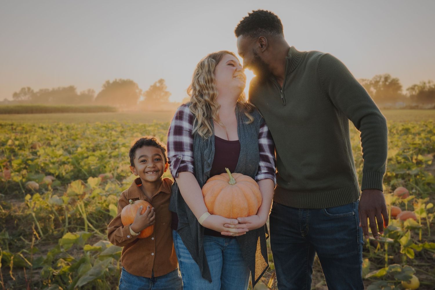 Family pumpkin patch session at Dixie Maze Farms
