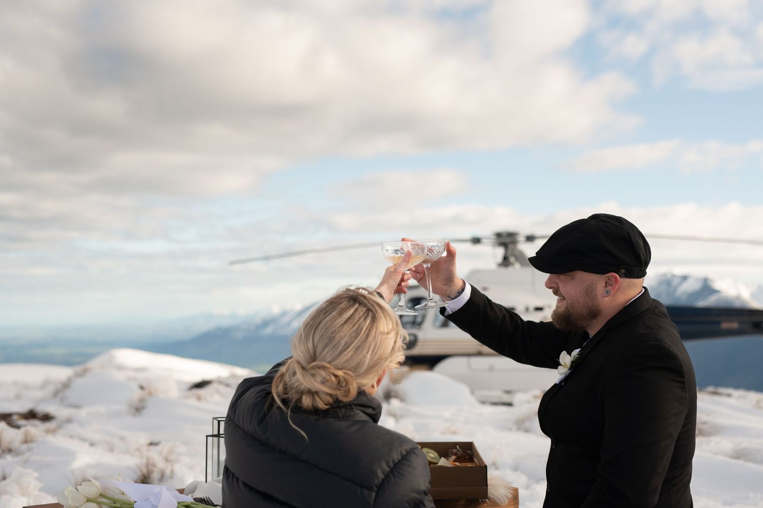 Helicopter Christchurch elopement wedding New Zealand, destination wedding New Zealand, elopement, elope , helicopter wedding, Wild Vows.