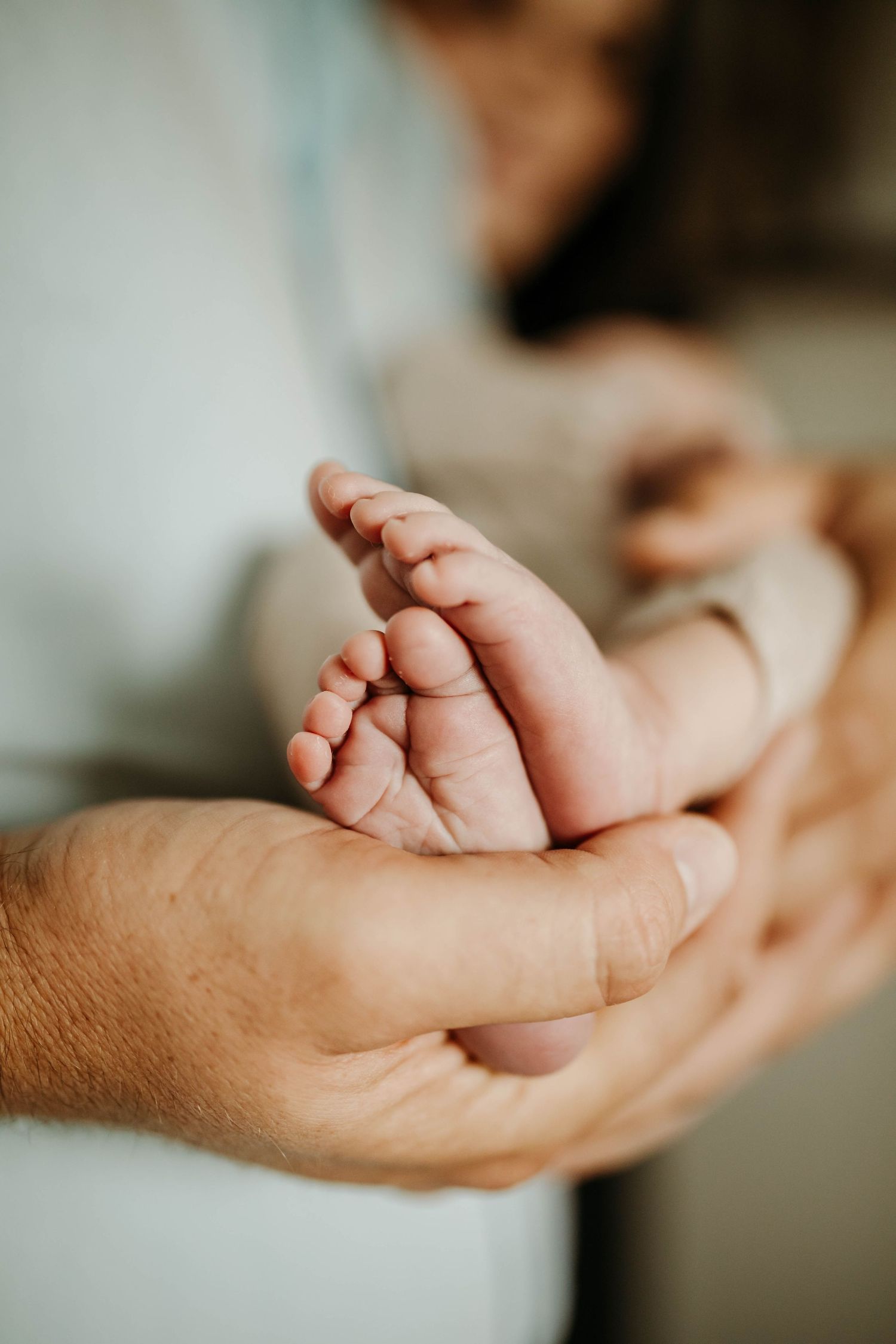 Close-up photo series showing hands gently cupped in a sequence of five different positions.