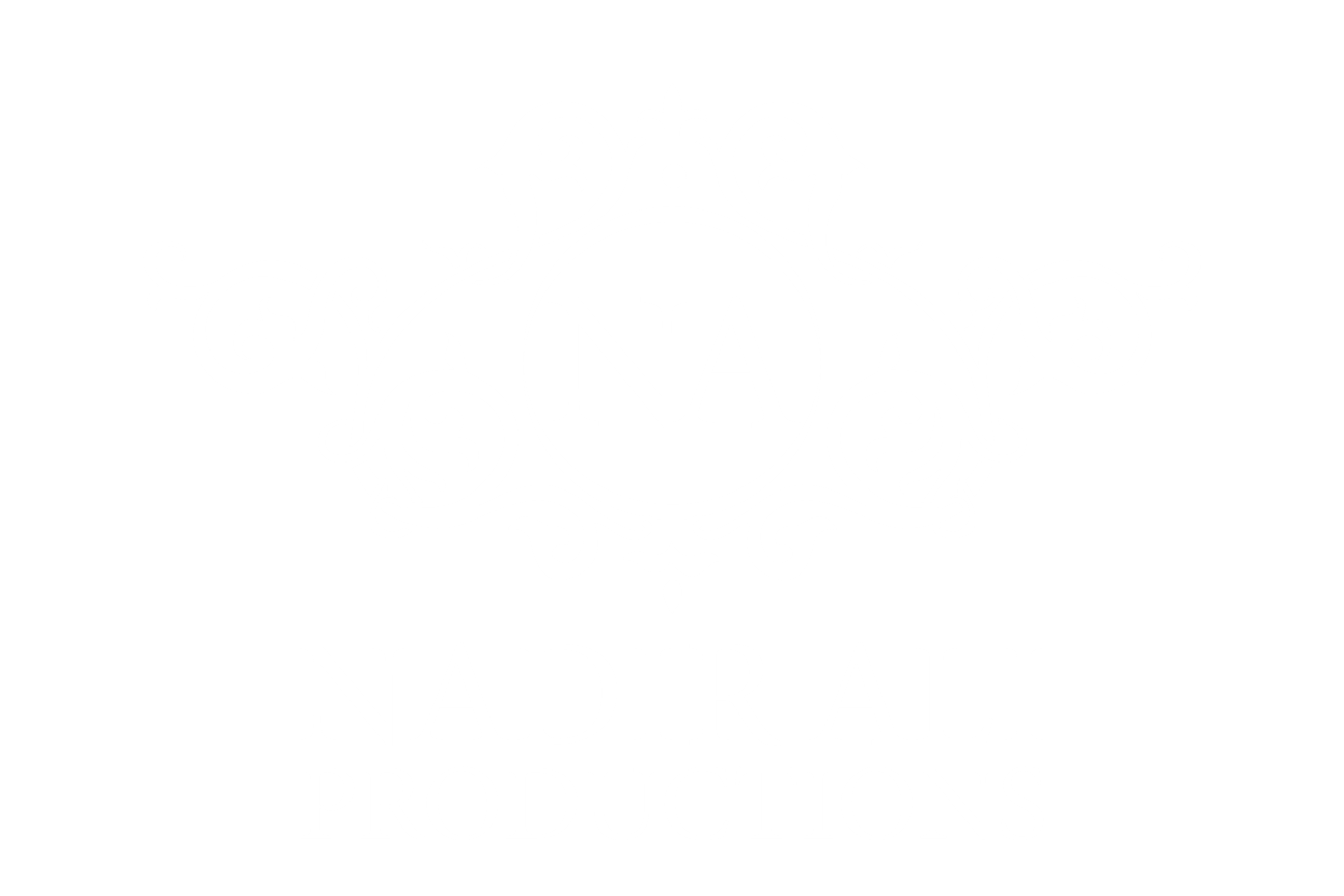 Elegant white logo design for Nadir Ali Productions with ornate flourishes on black background.