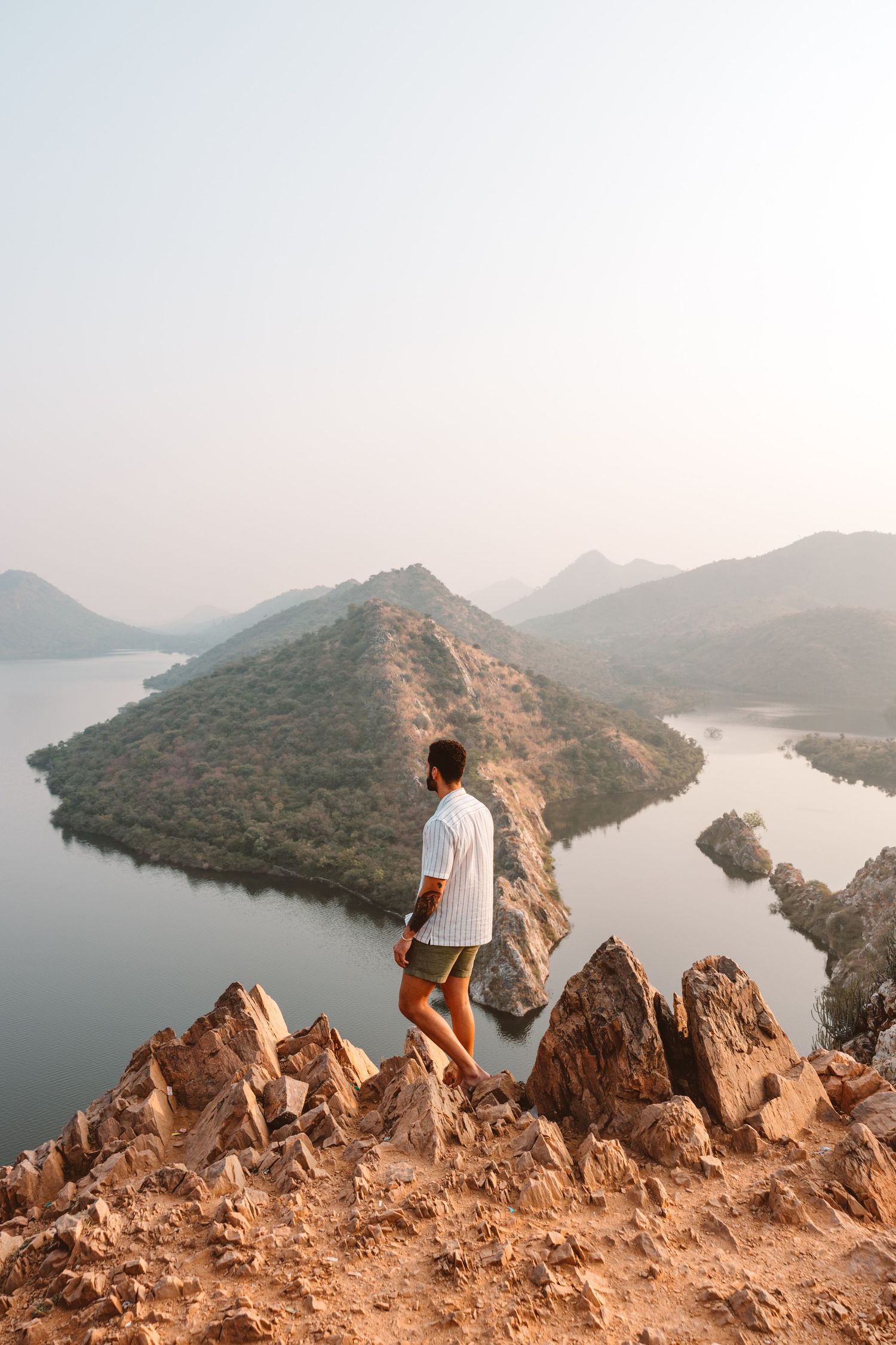 Trey Krogh at Bahubali hills in Udaipur, India