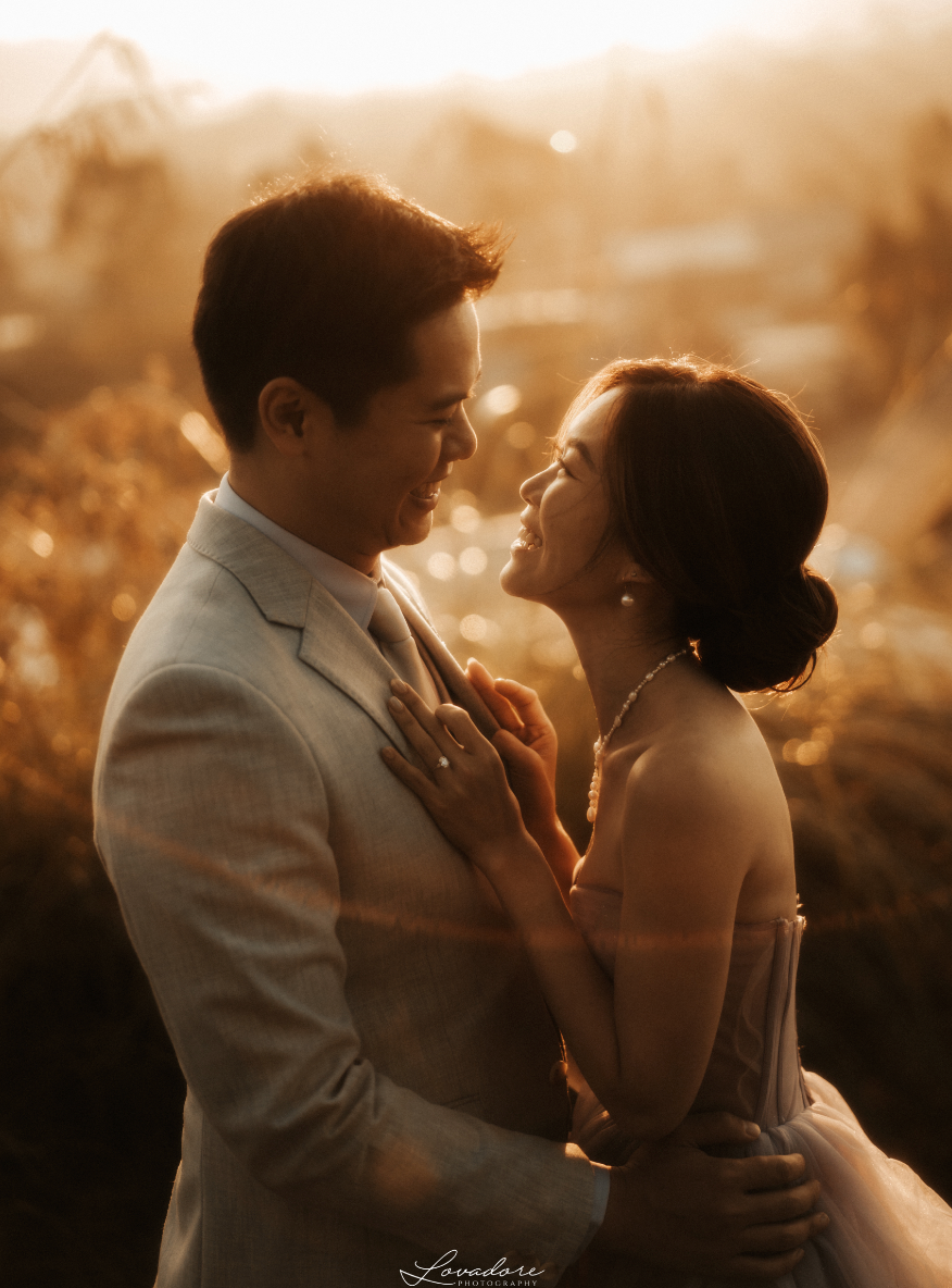 couple from Singapore taking a prewedding photoshoot in Bali nature with best photographer and videographer