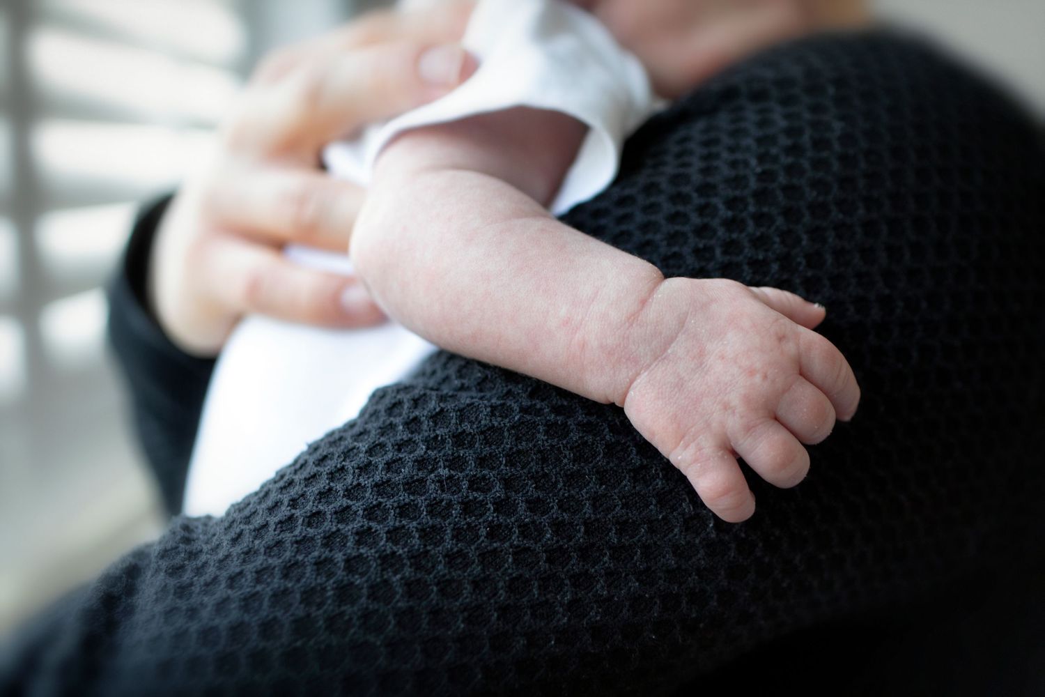 Newborn baby photography session in Prestwich, Manchester, with soft natural light