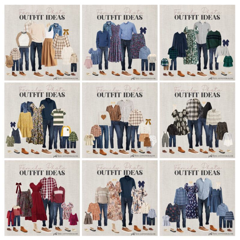 Collection of casual outfit mood boards featuring denim, cardigans, boots and neutral colors for fall styling inspiration.