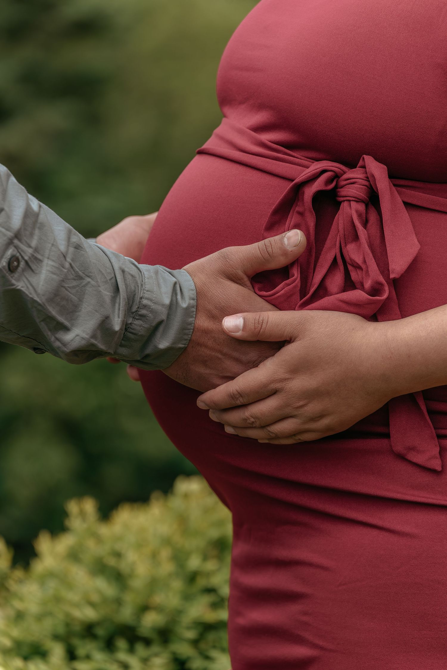 Maternity session photographed in a park in Prince Edward Island.