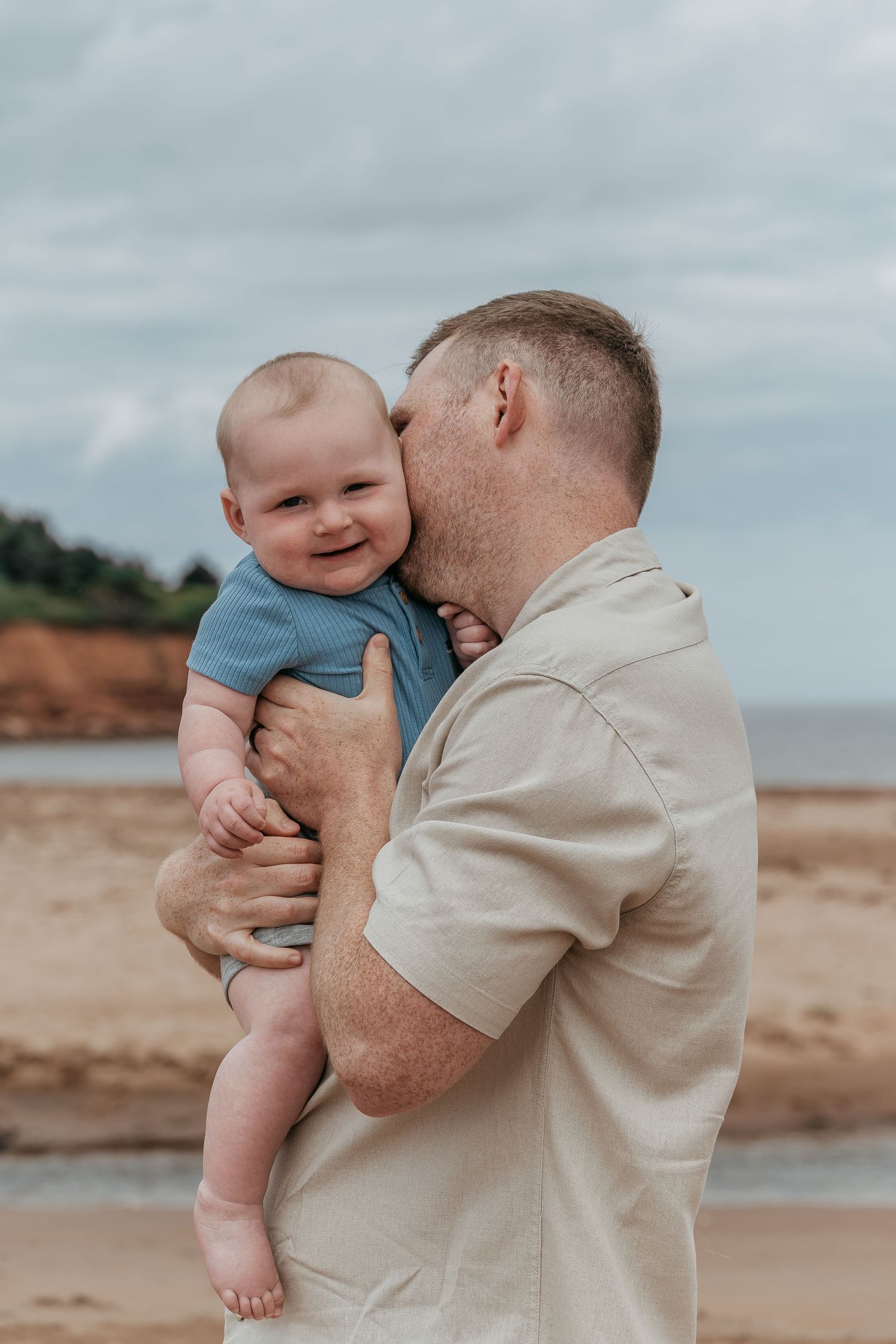 Father and son photo in Prince Edward Island.