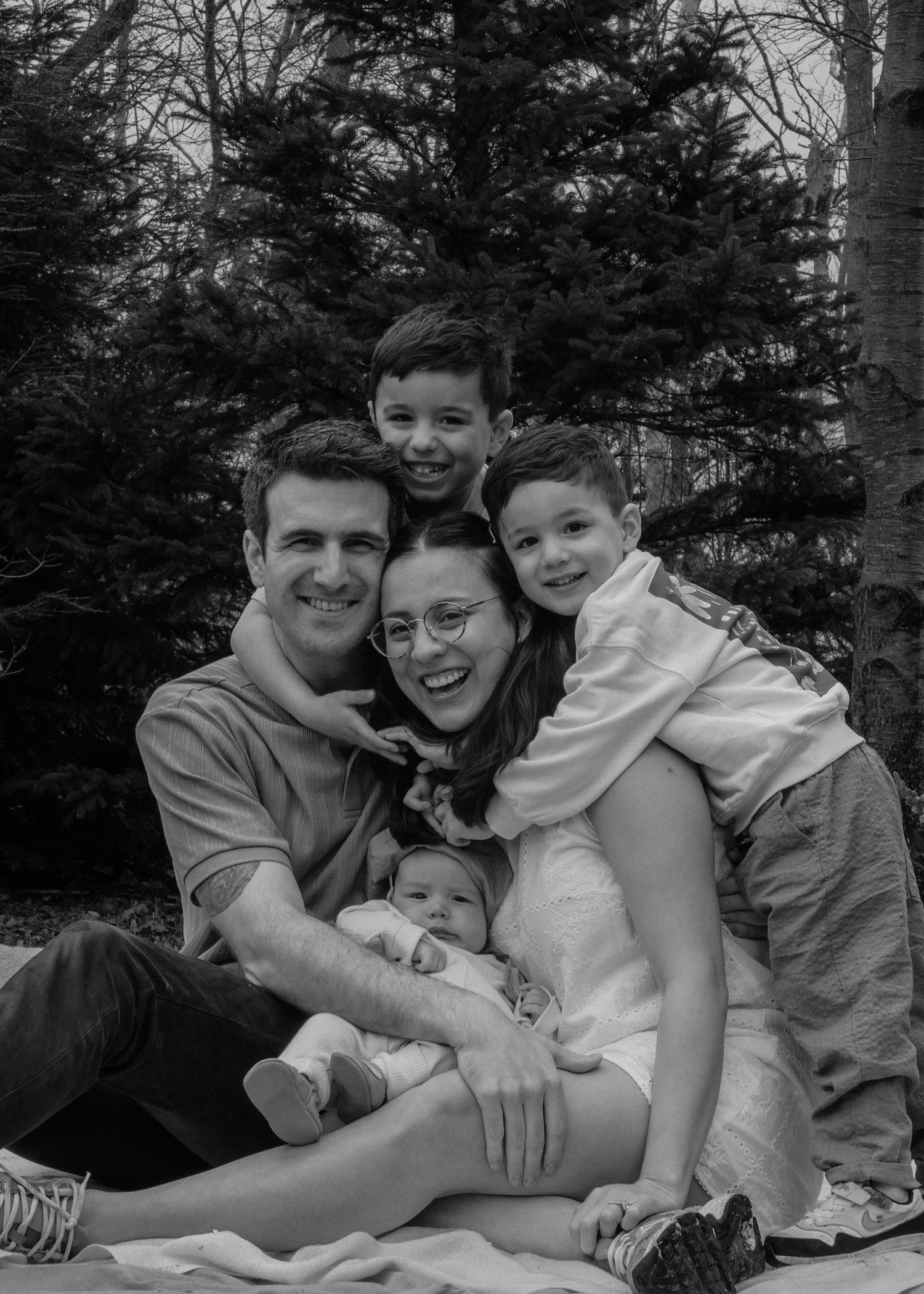 Family photography session capturing parents and children together