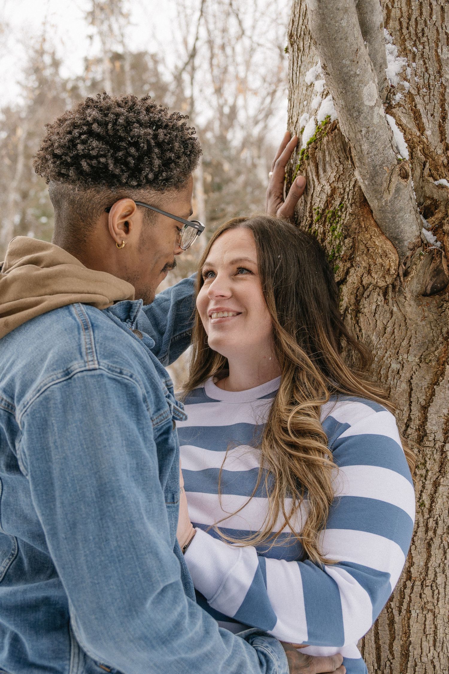 PEI engagement session in the winter snow.