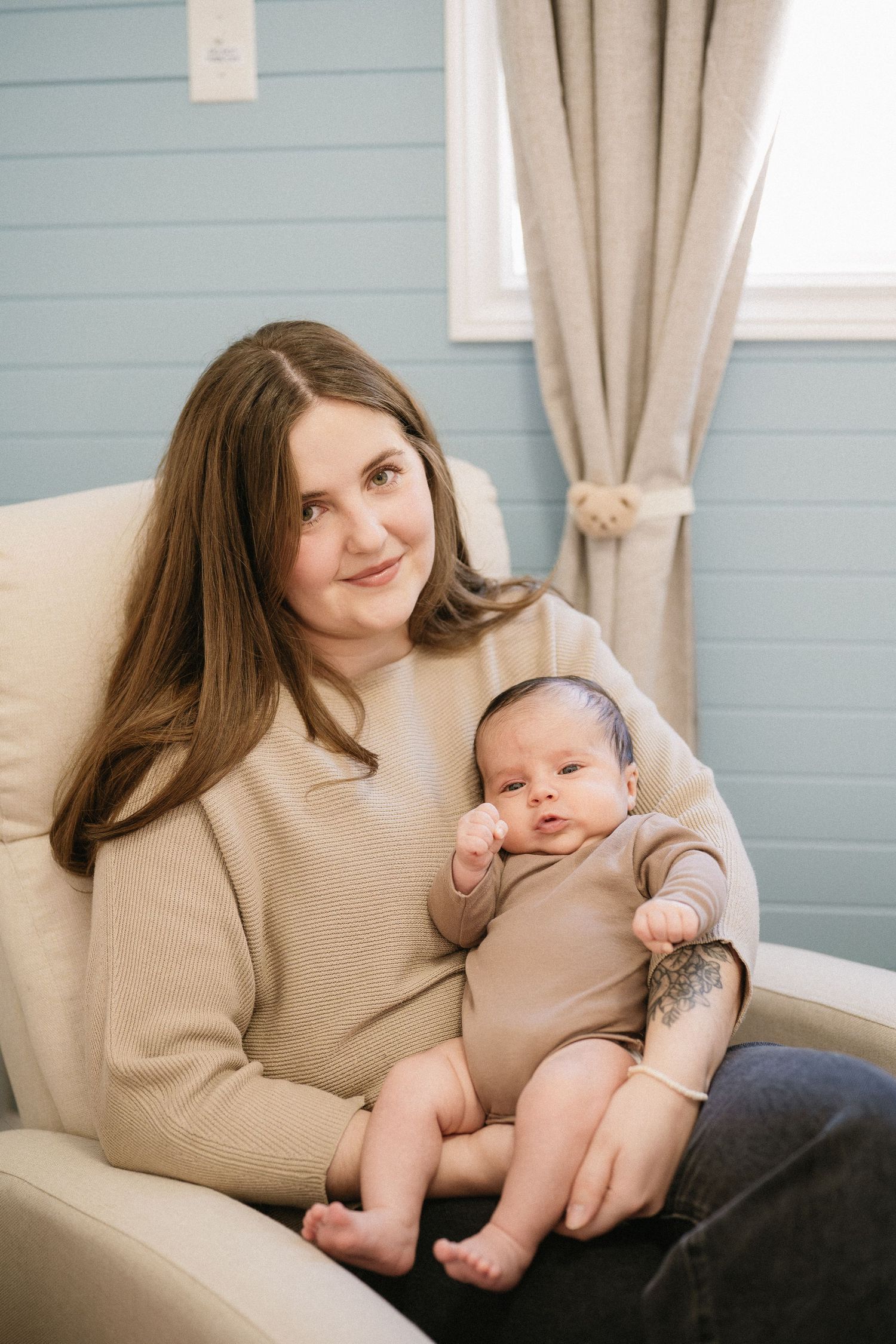 Natural lifestyle newborn photography session in Atlantic Canada.