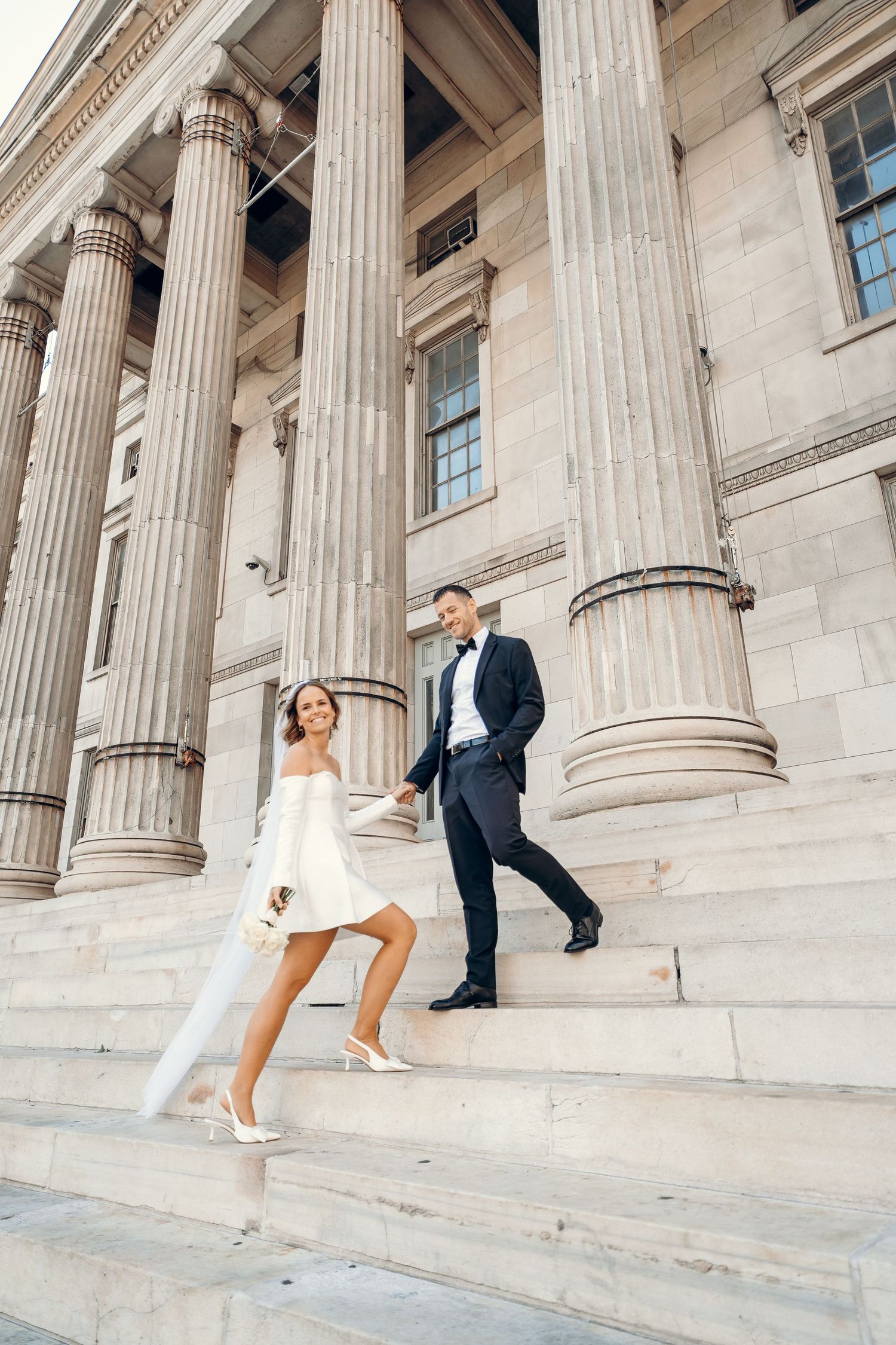Couple in stairs