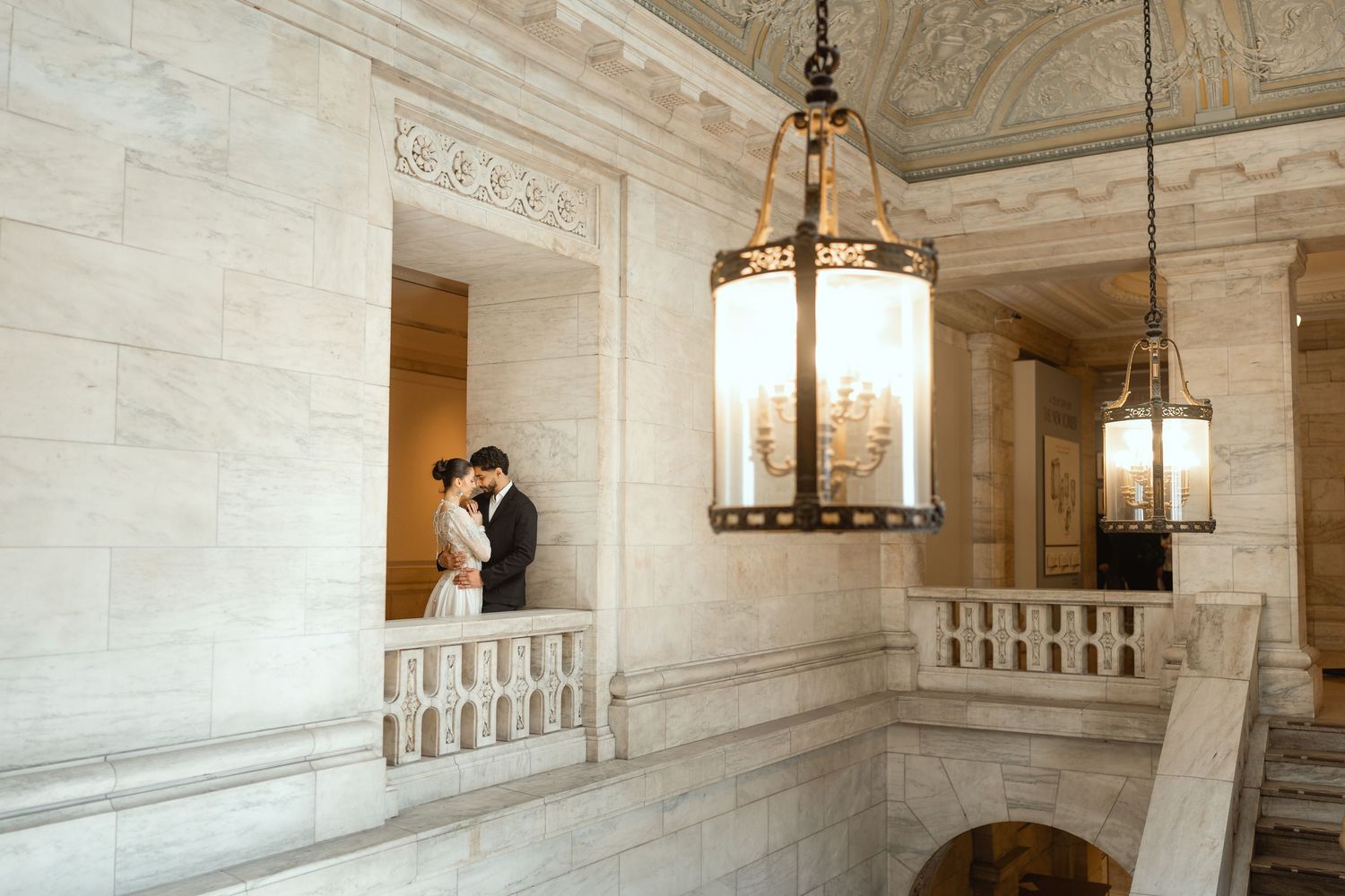 Wedding in Public Library in NYC