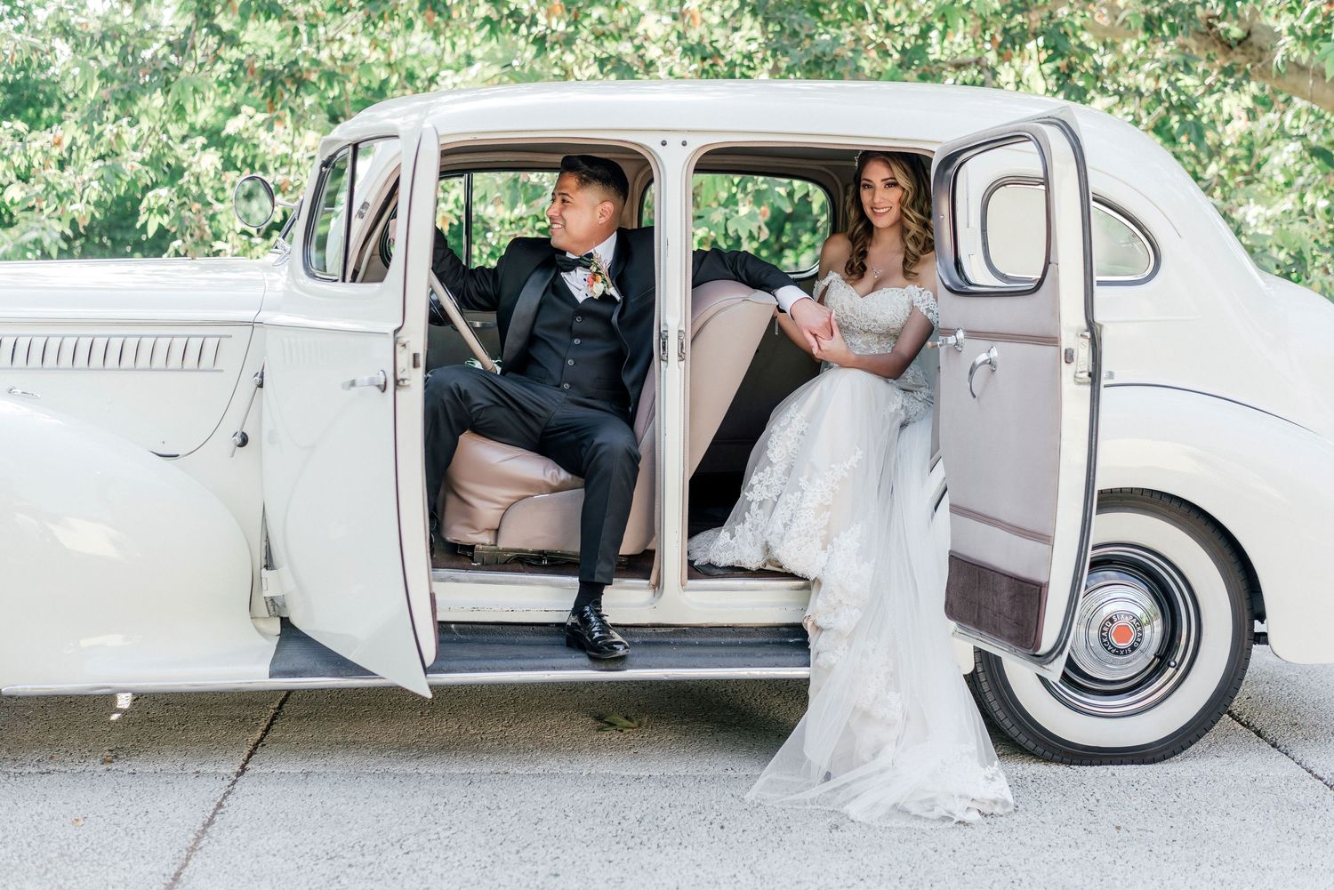 Couple being cozy that just got married