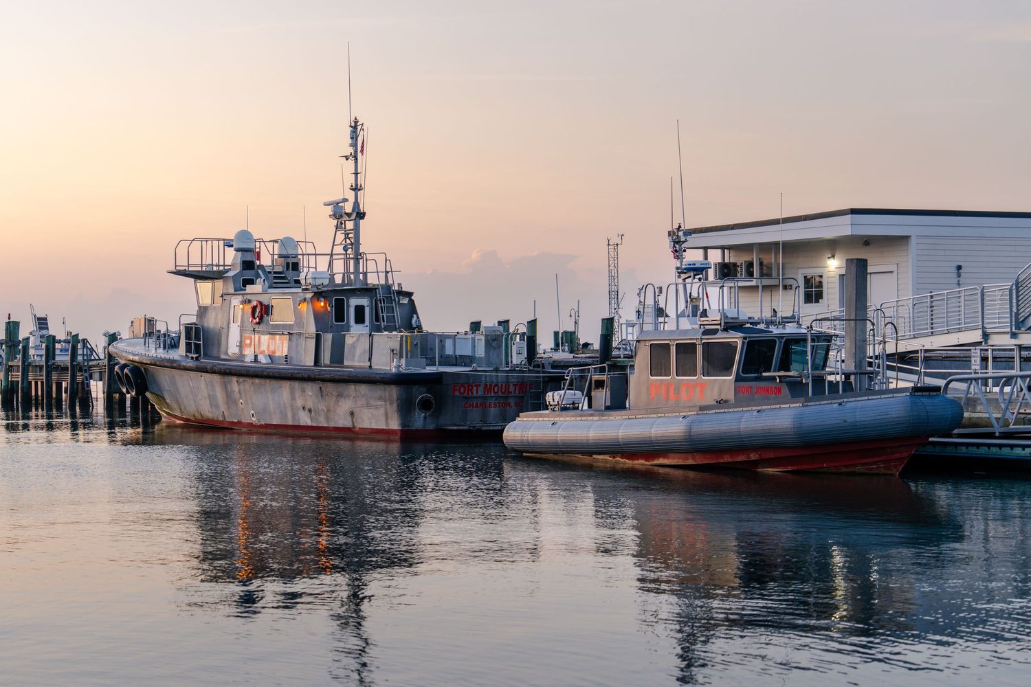 Downtown Charleston Pilot boats