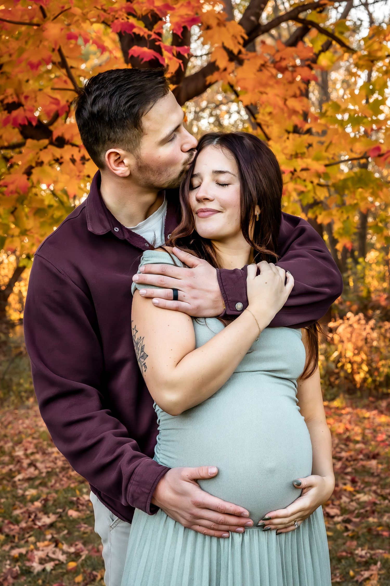 Outdoor Fall maternity photo