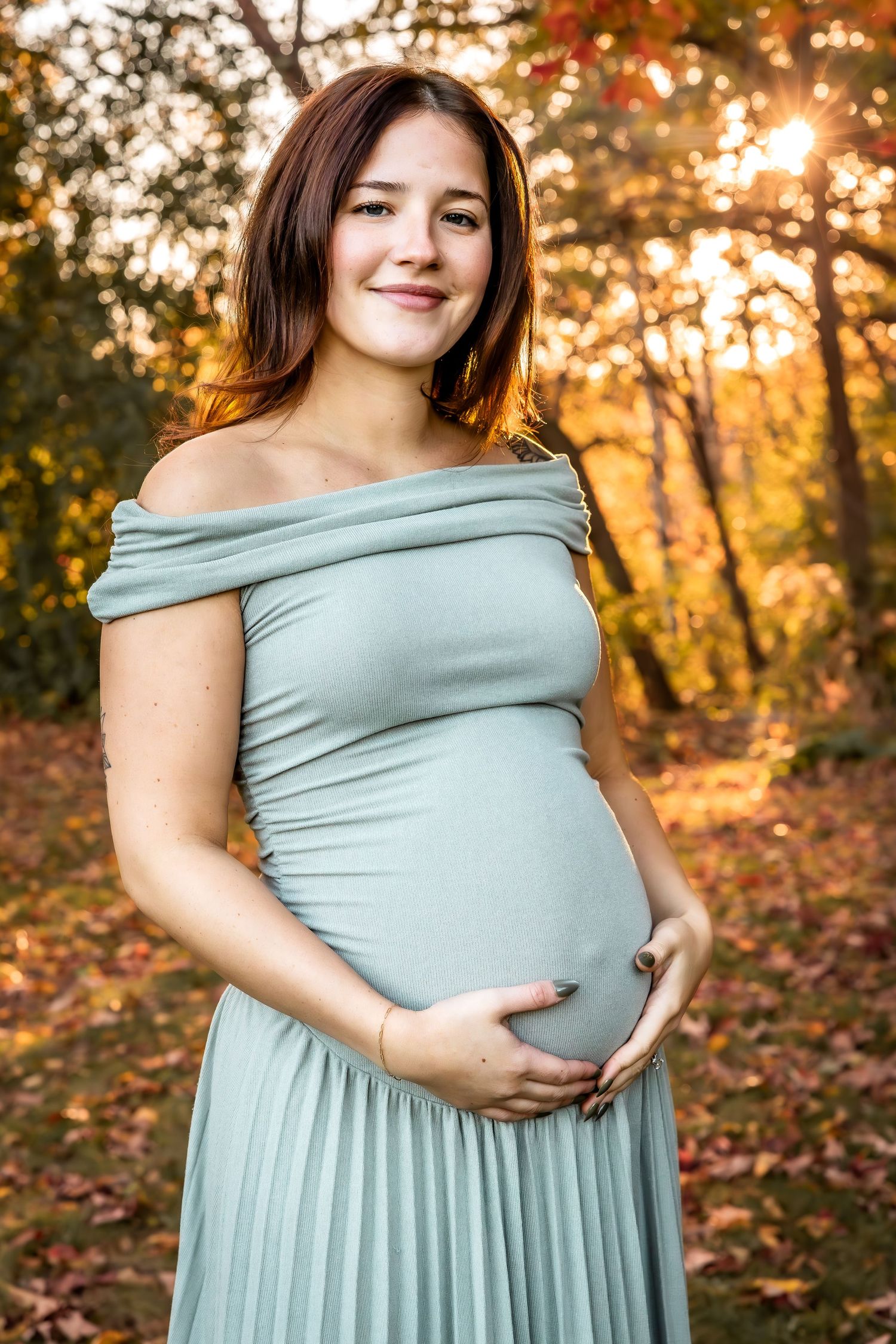 Outdoor Fall maternity photo