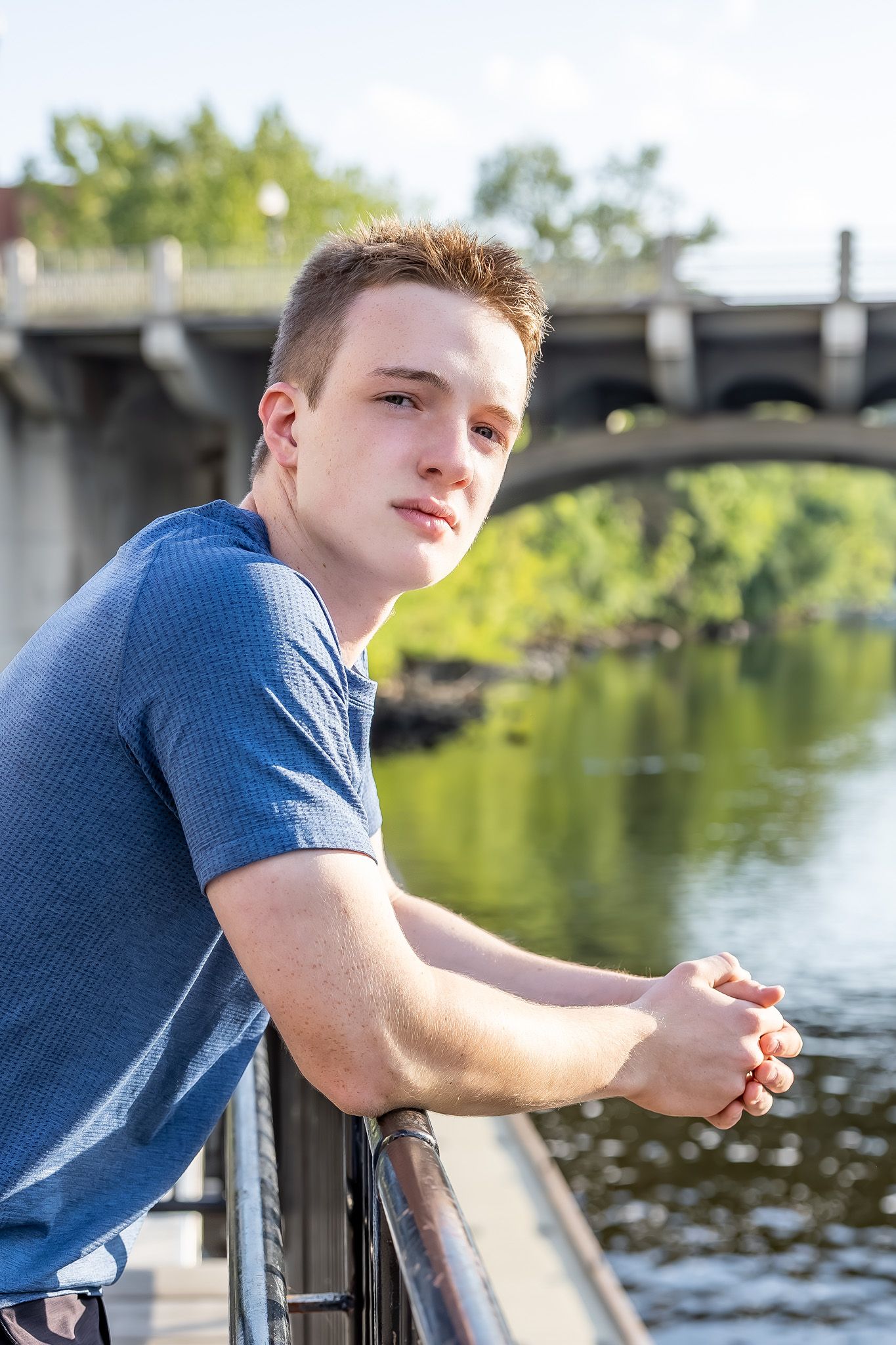 outdoor, riverside senior photo