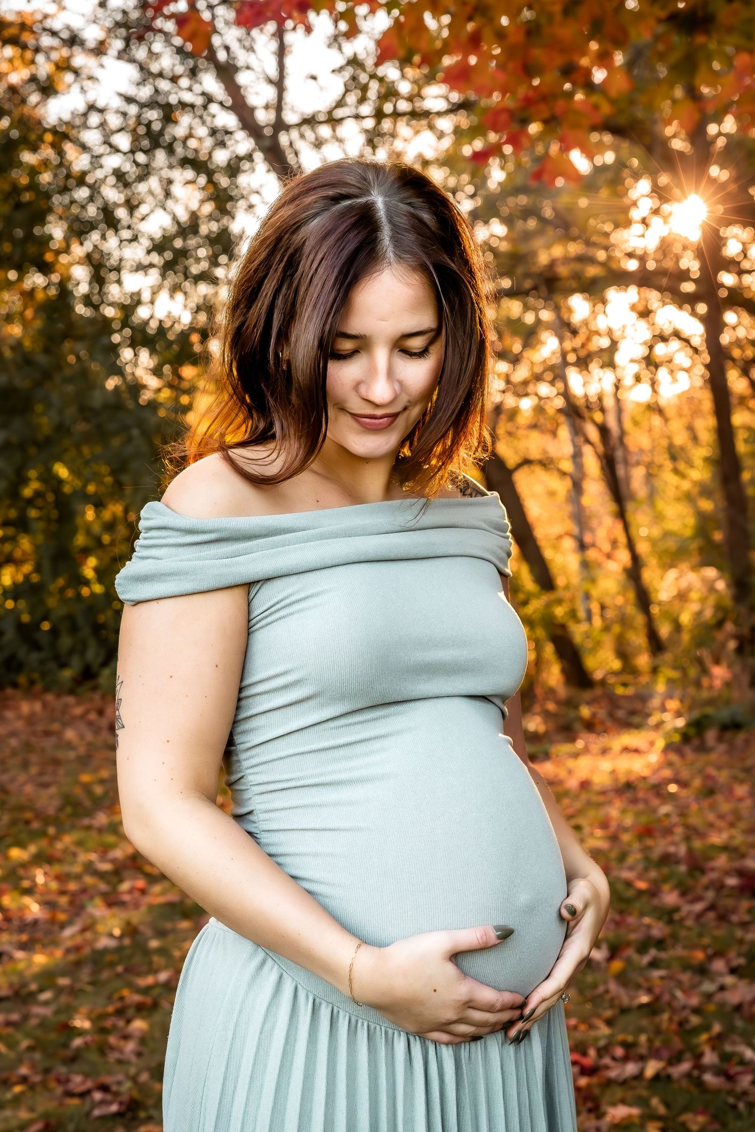 Outdoor Fall maternity photo
