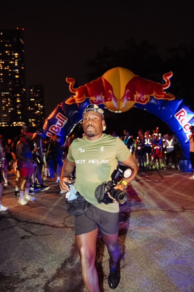 Andre Morgan Running wirh Camera