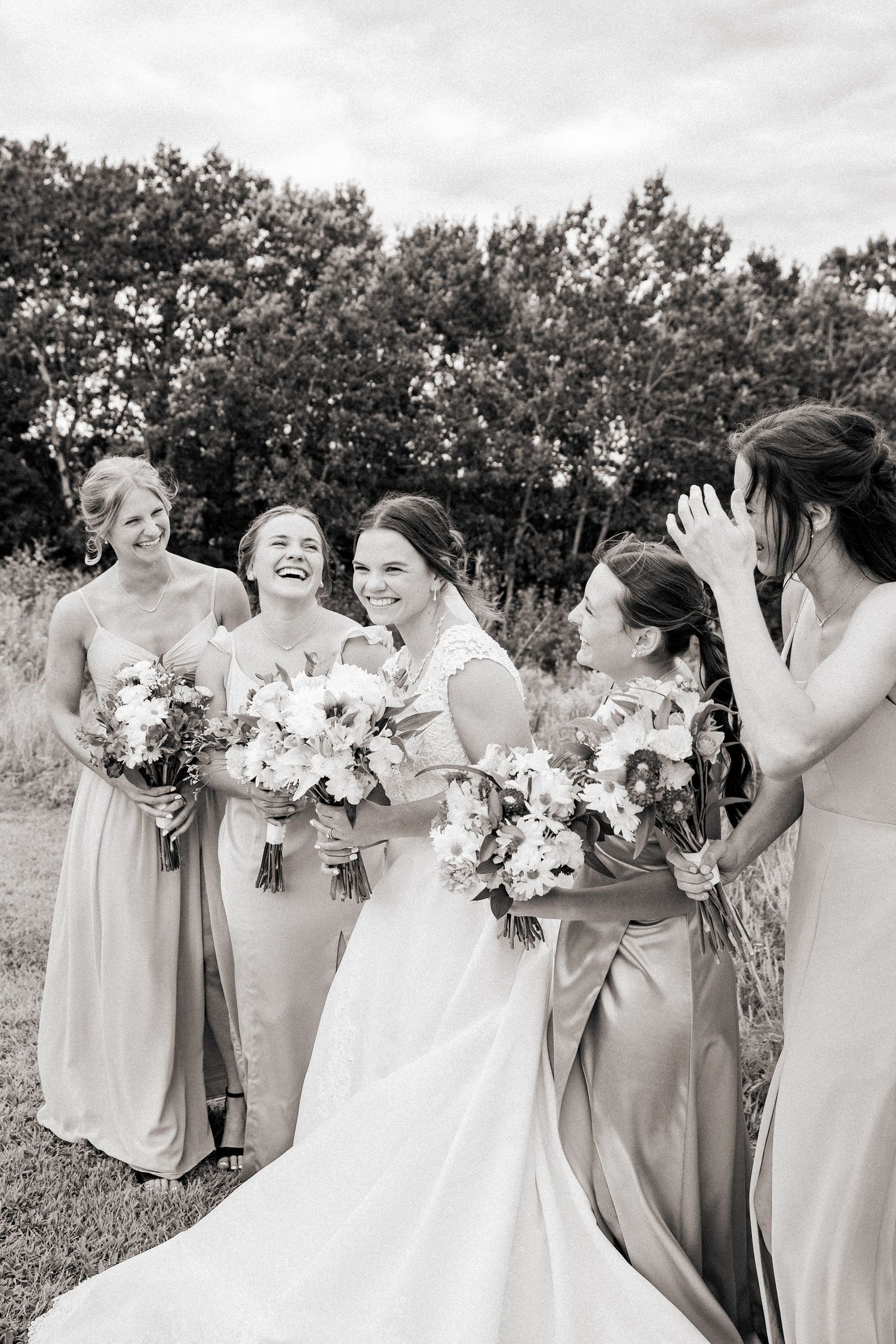Bridesmaids photo at a wedding in Eau Claire Wisconsin