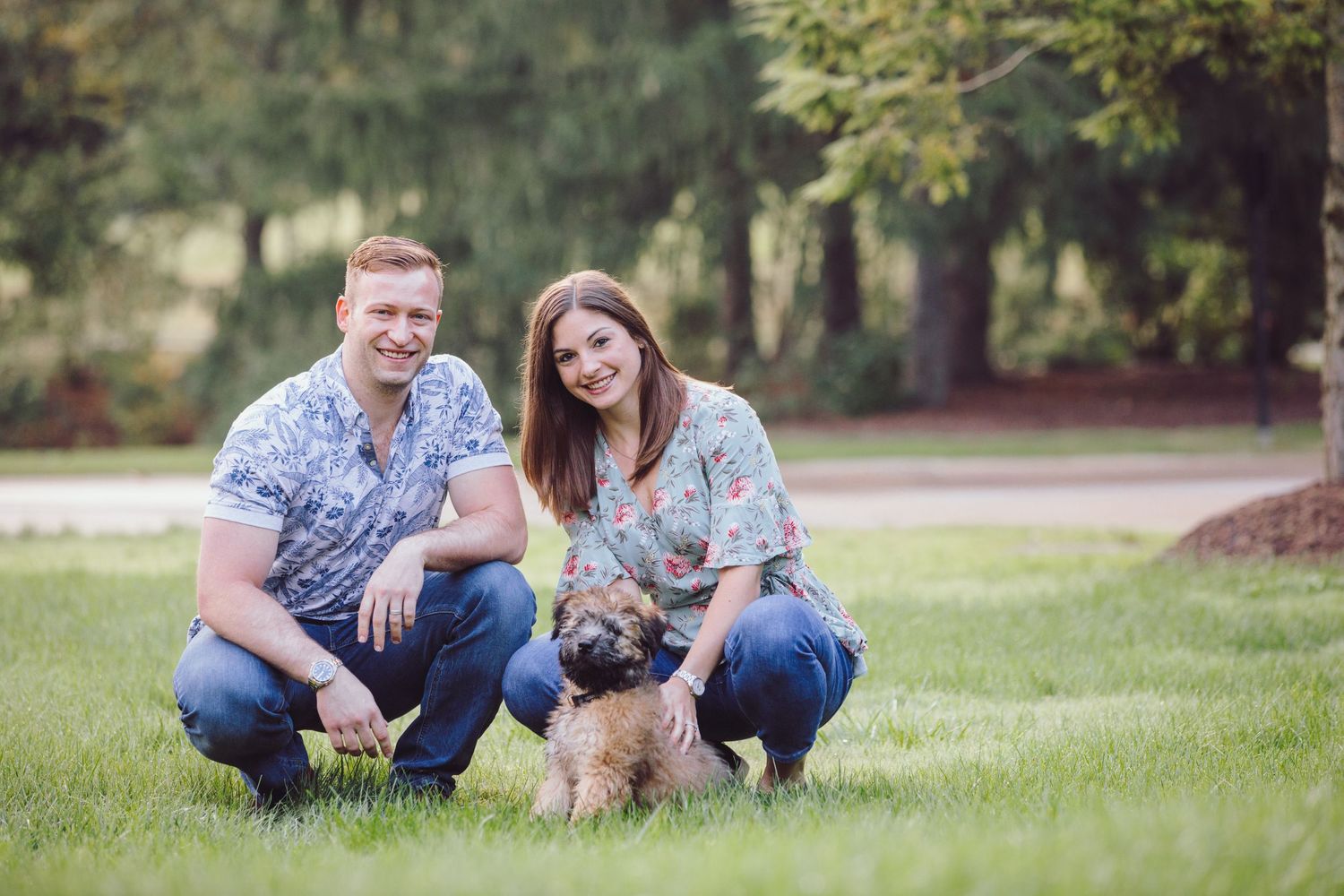 Summer family session with dog in Hudson Ohio