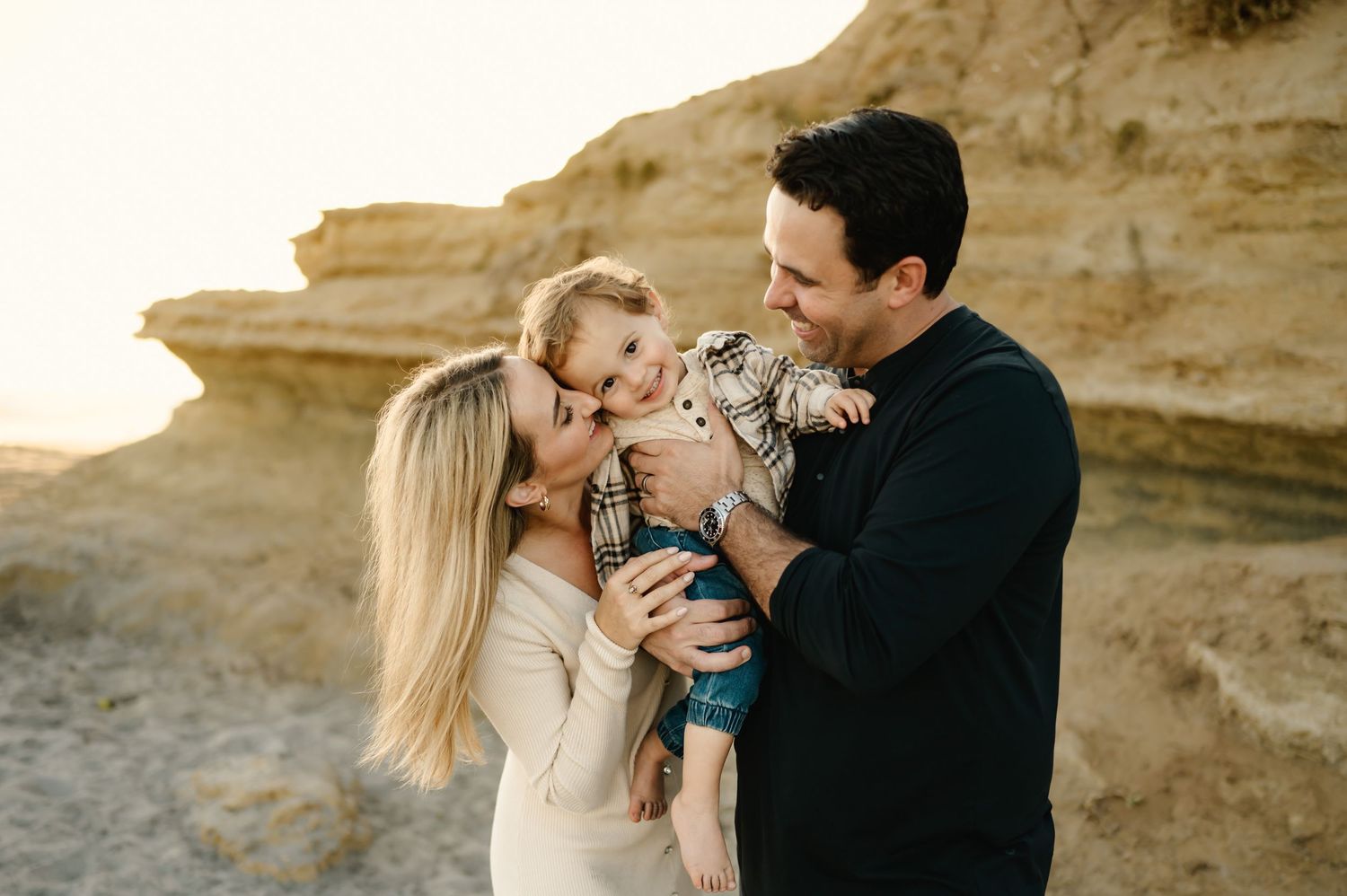 family photoshoot at Santa Barbara beach by Ventura County family and maternity photographer